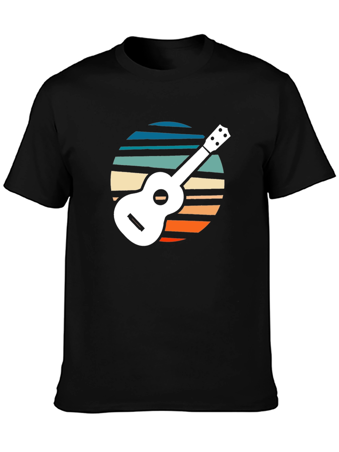 Retro Ukulele Sunset Graphic Tee