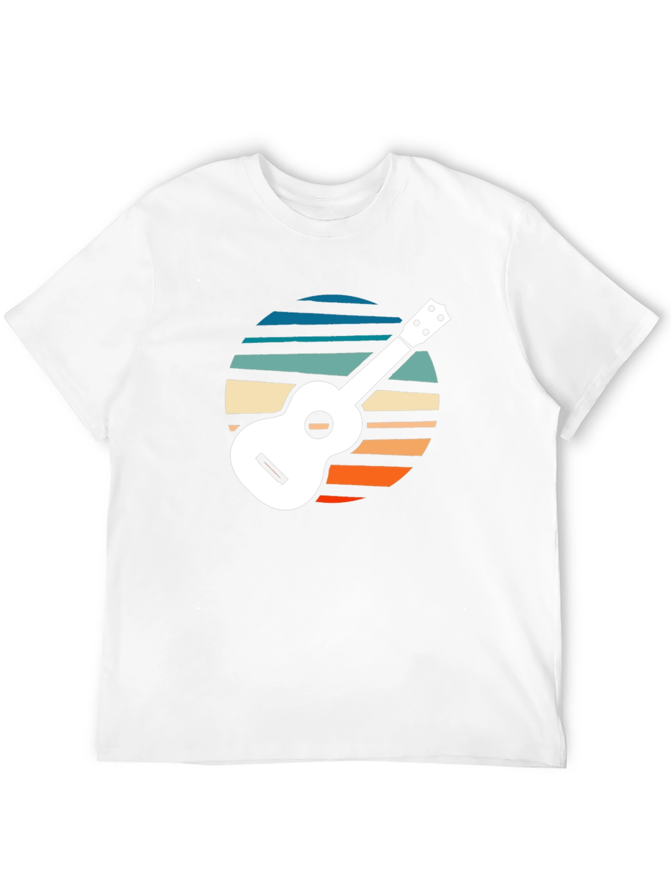 Retro Ukulele Sunset Graphic Tee
