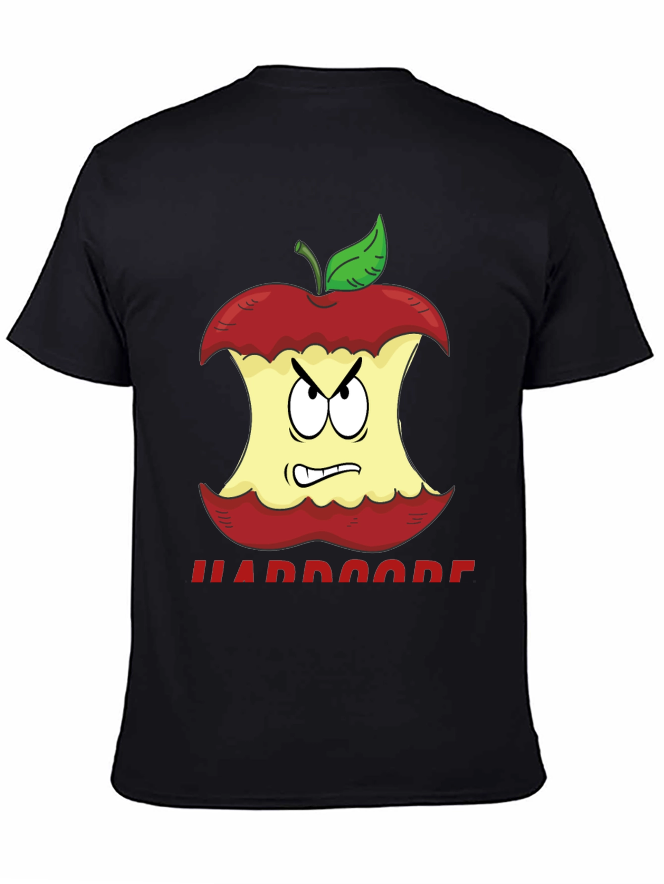 Hardcore Apple Cartoon Graphic T-Shirt