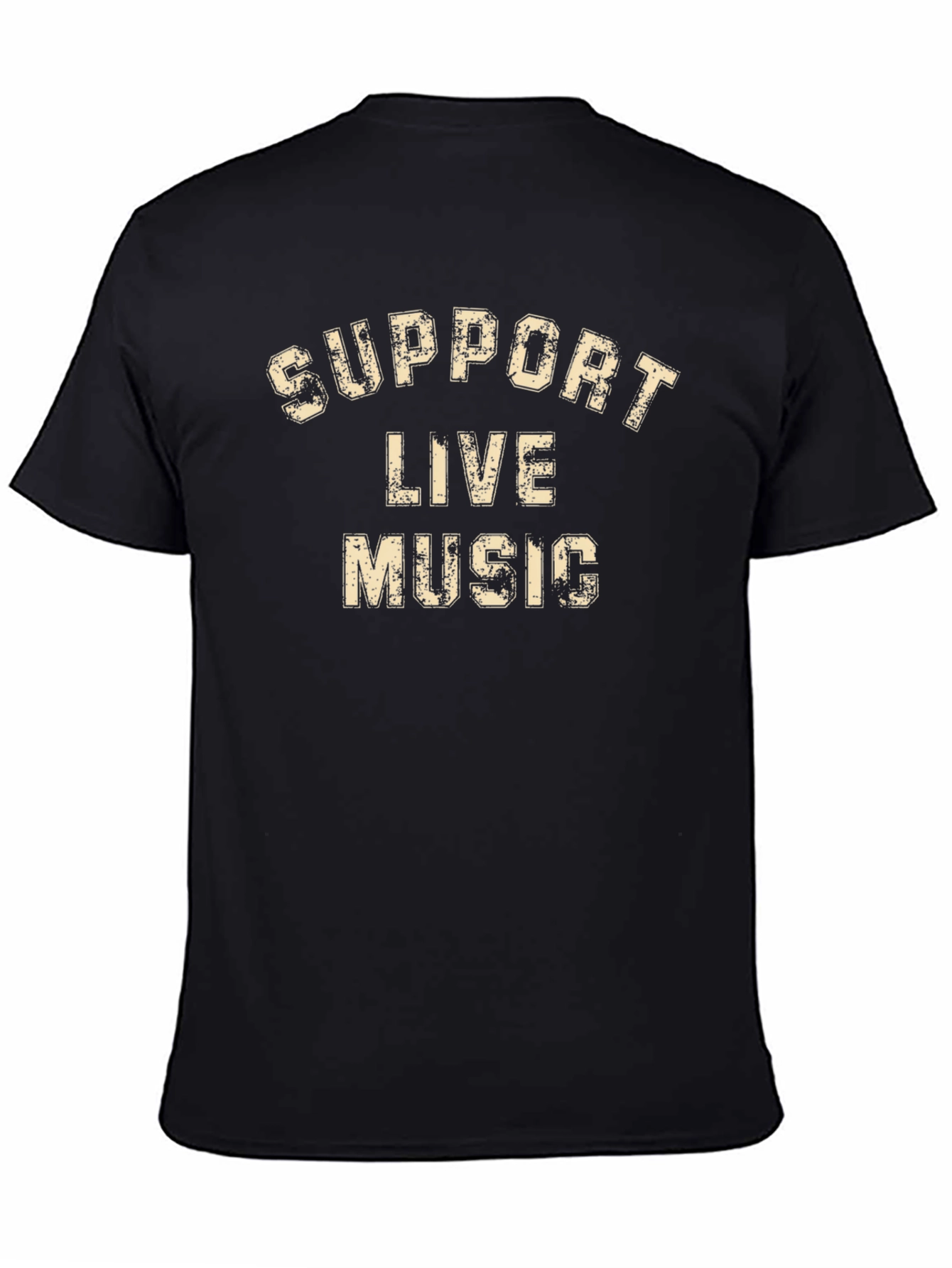 Support Live Music Graphic Tee - Black