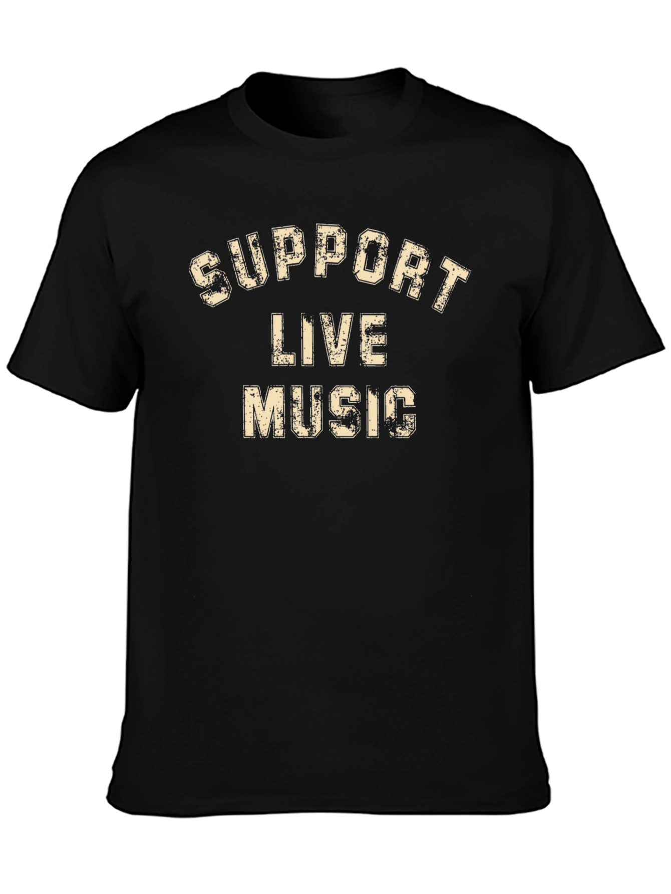 Support Live Music Graphic Tee - Black