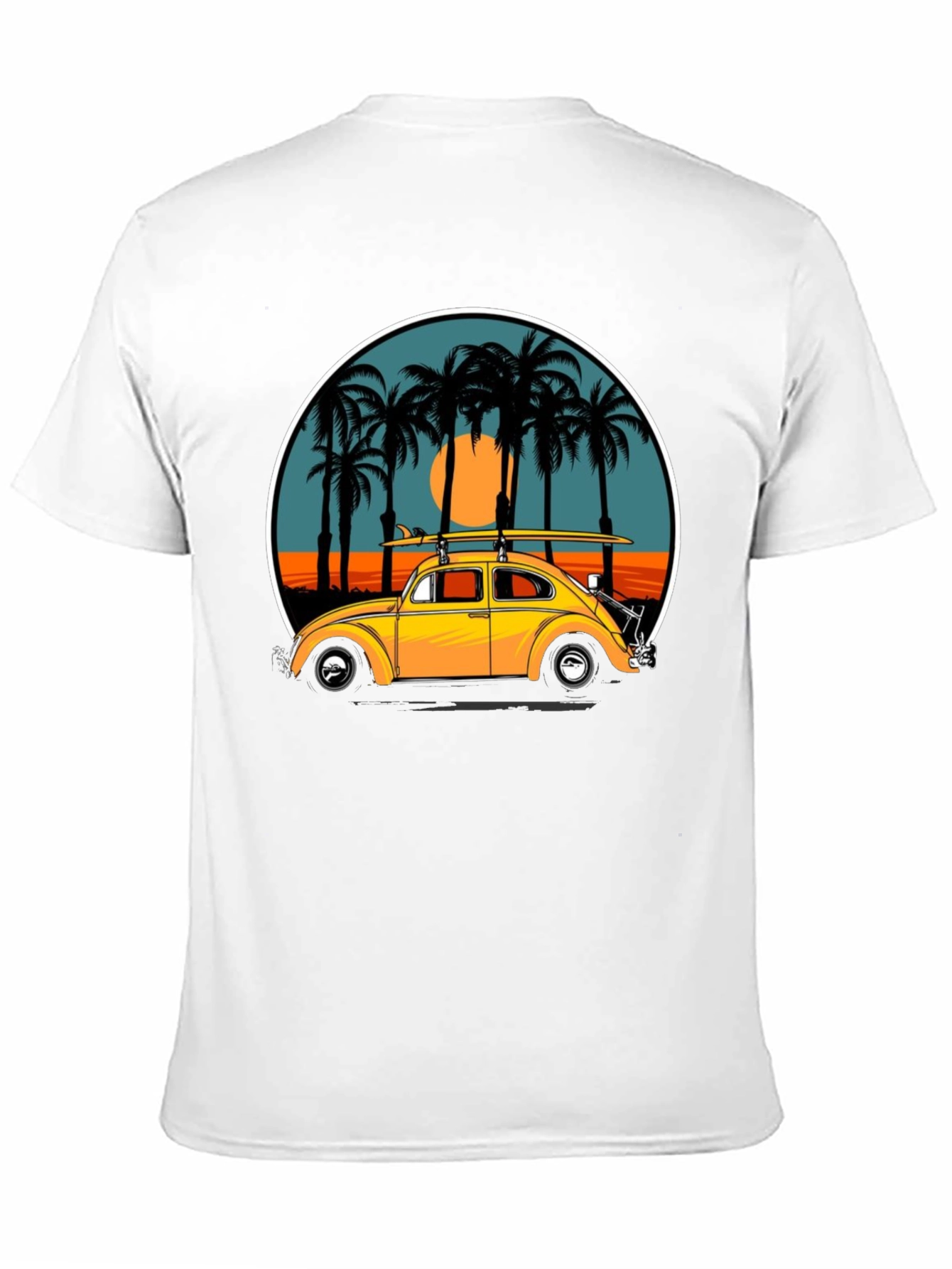 VW Bug Surf Tee - Retro Beach Vibes T-Shirt