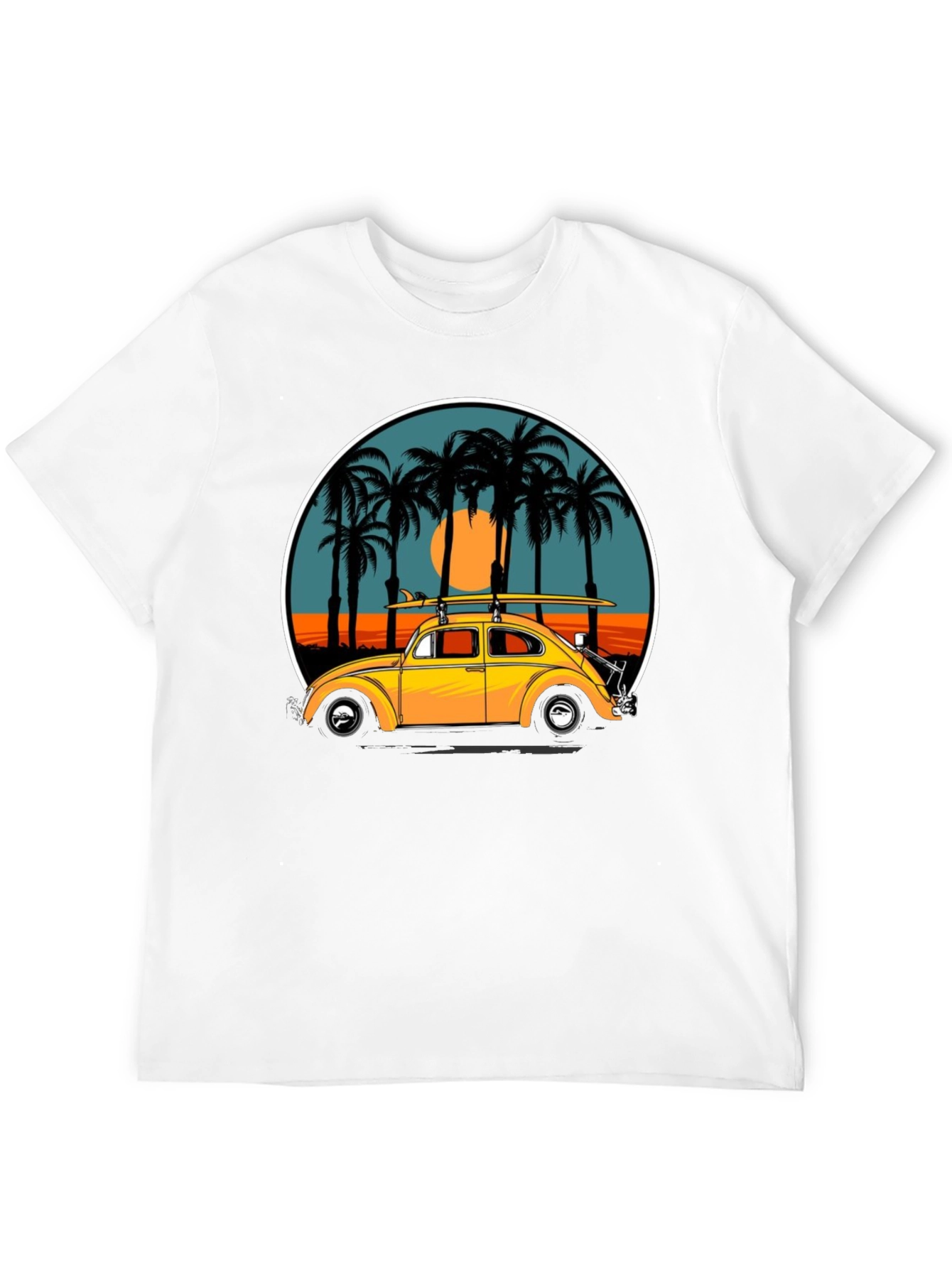 VW Bug Surf Tee - Retro Beach Vibes T-Shirt