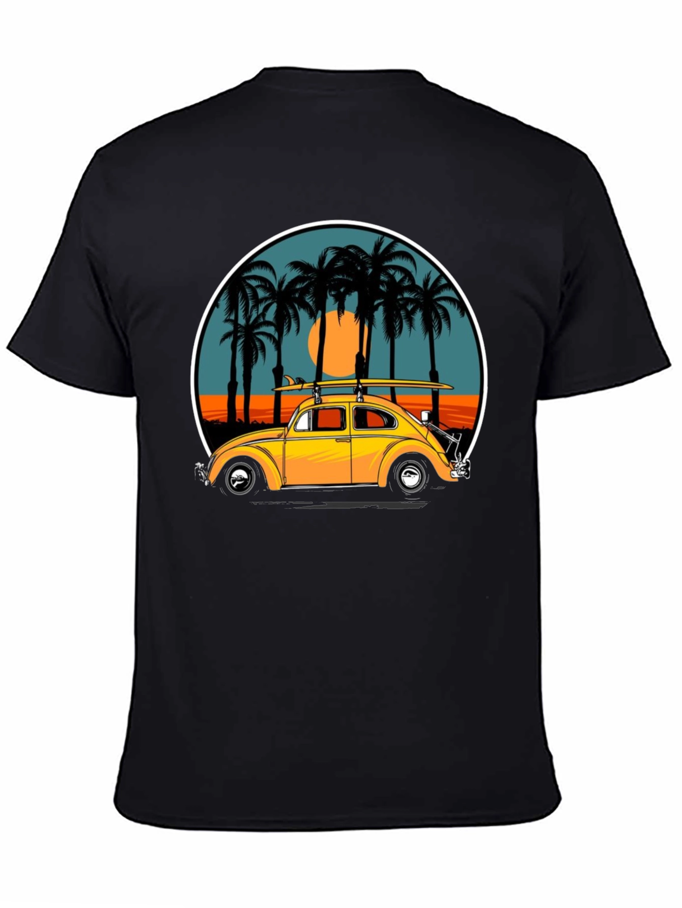 VW Bug Surf Tee - Retro Beach Vibes T-Shirt