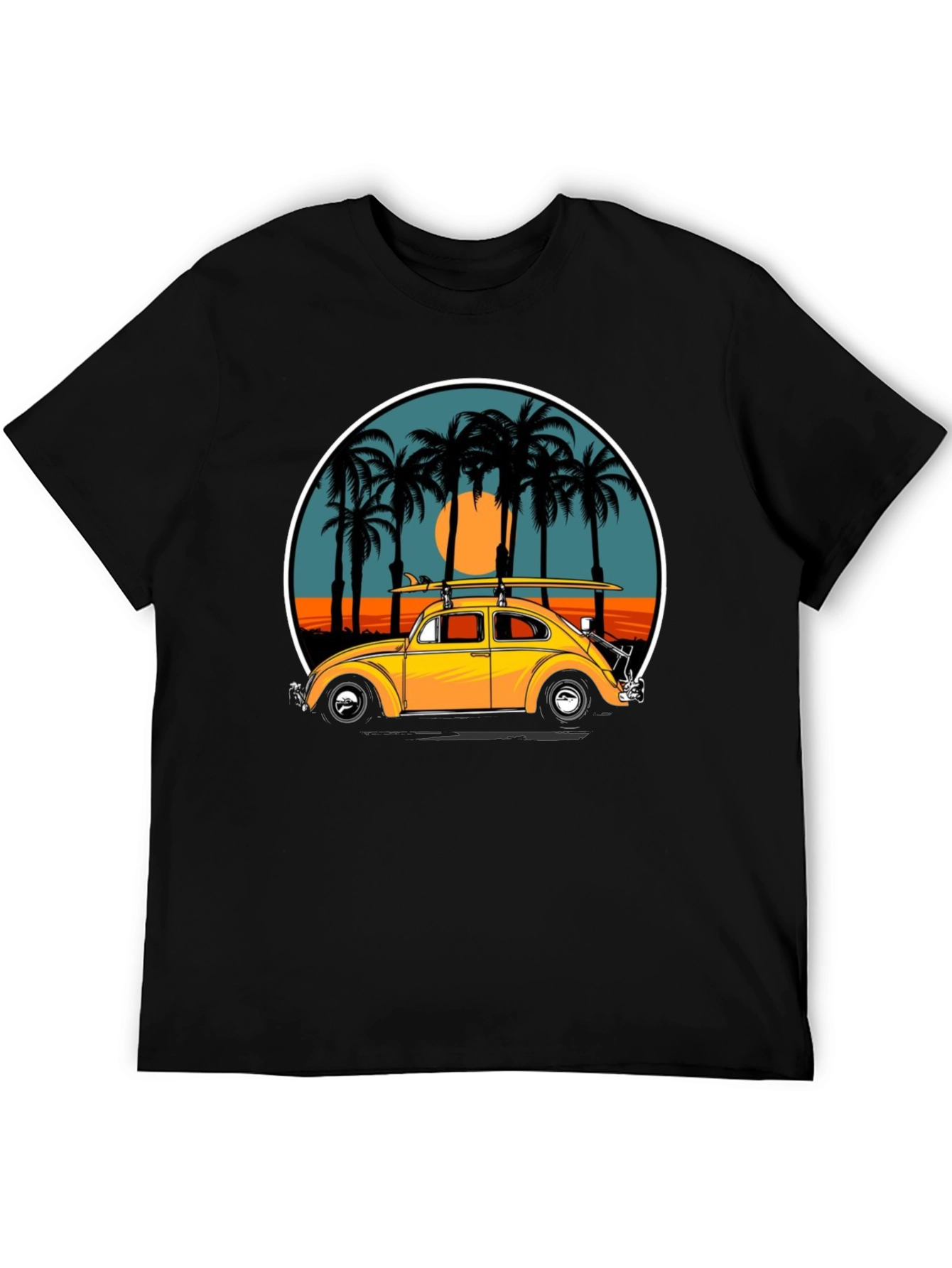 VW Bug Surf Tee - Retro Beach Vibes T-Shirt