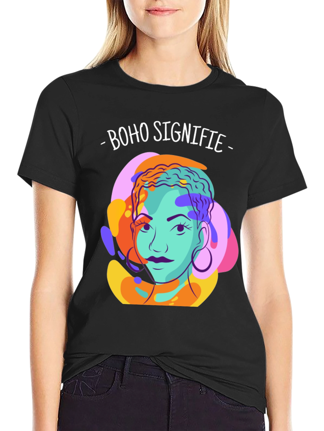 Boho Signifie Graphic Tee - Unisex Black T-Shirt
