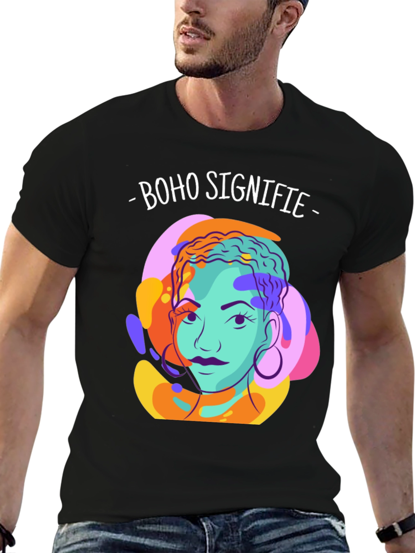 Boho Signifie Graphic Tee - Unisex Black T-Shirt