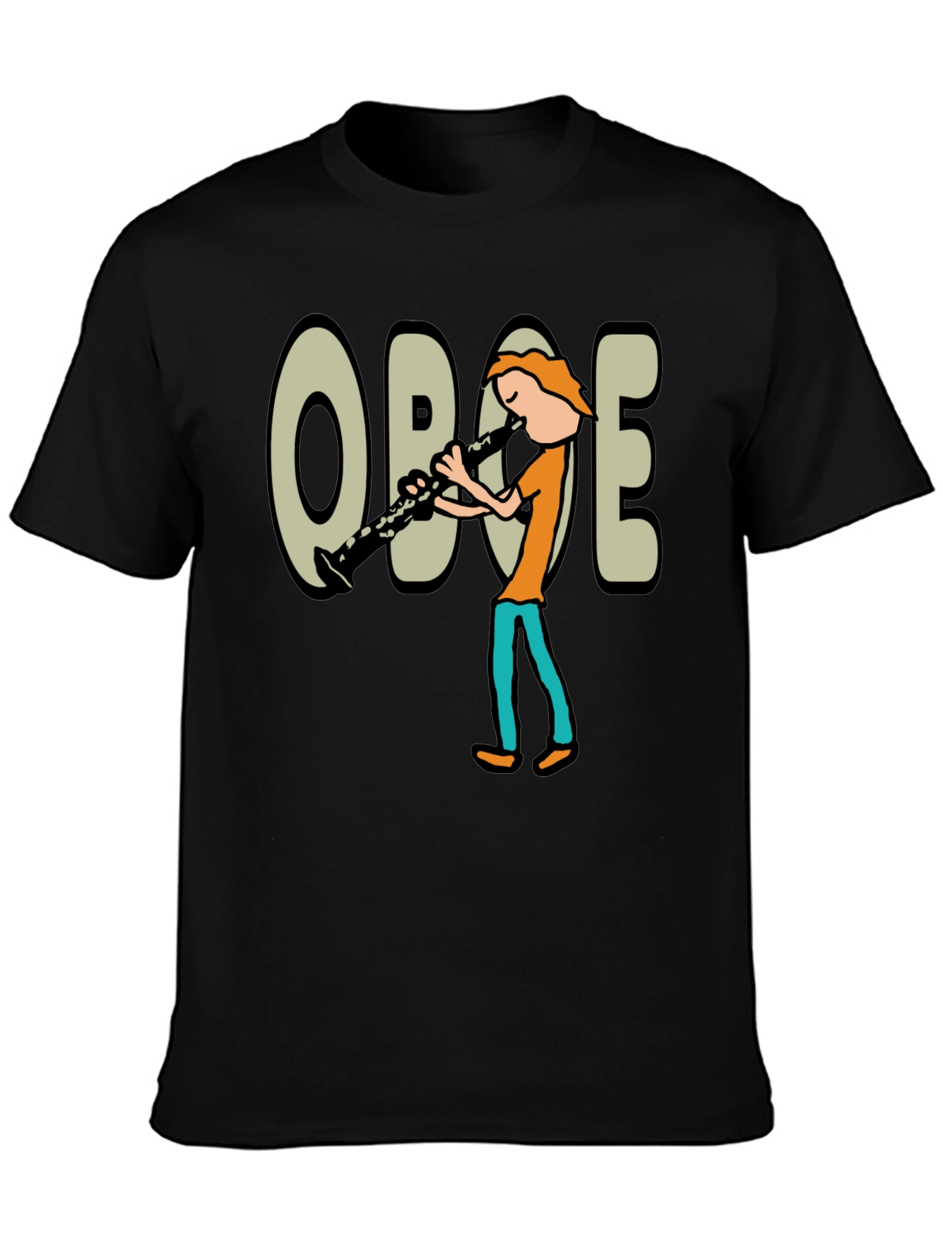Oboe Cartoon Graphic T-Shirt