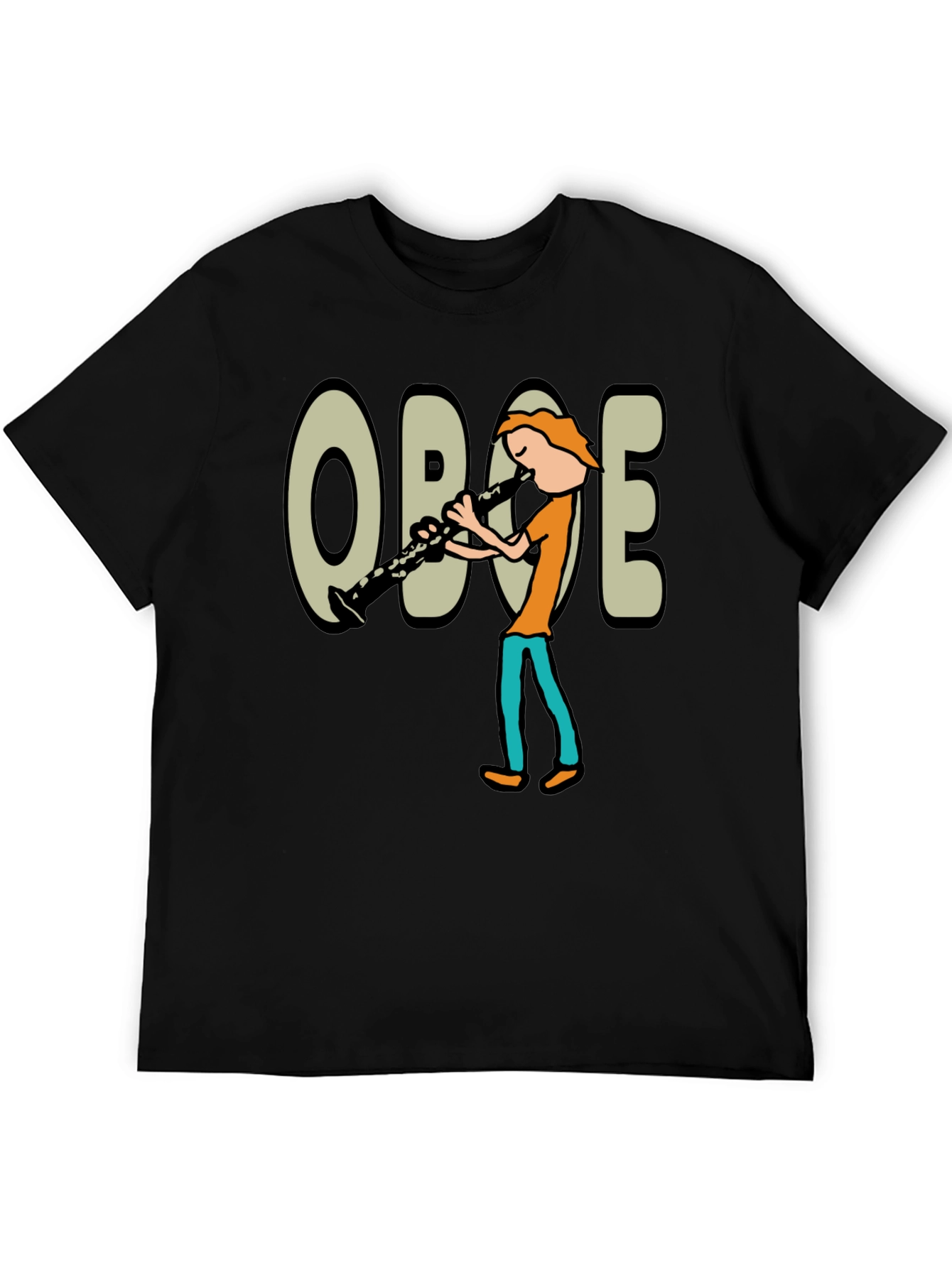 Oboe Cartoon Graphic T-Shirt