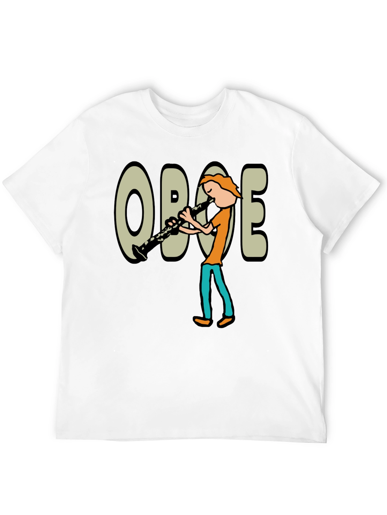 Oboe Cartoon Graphic T-Shirt