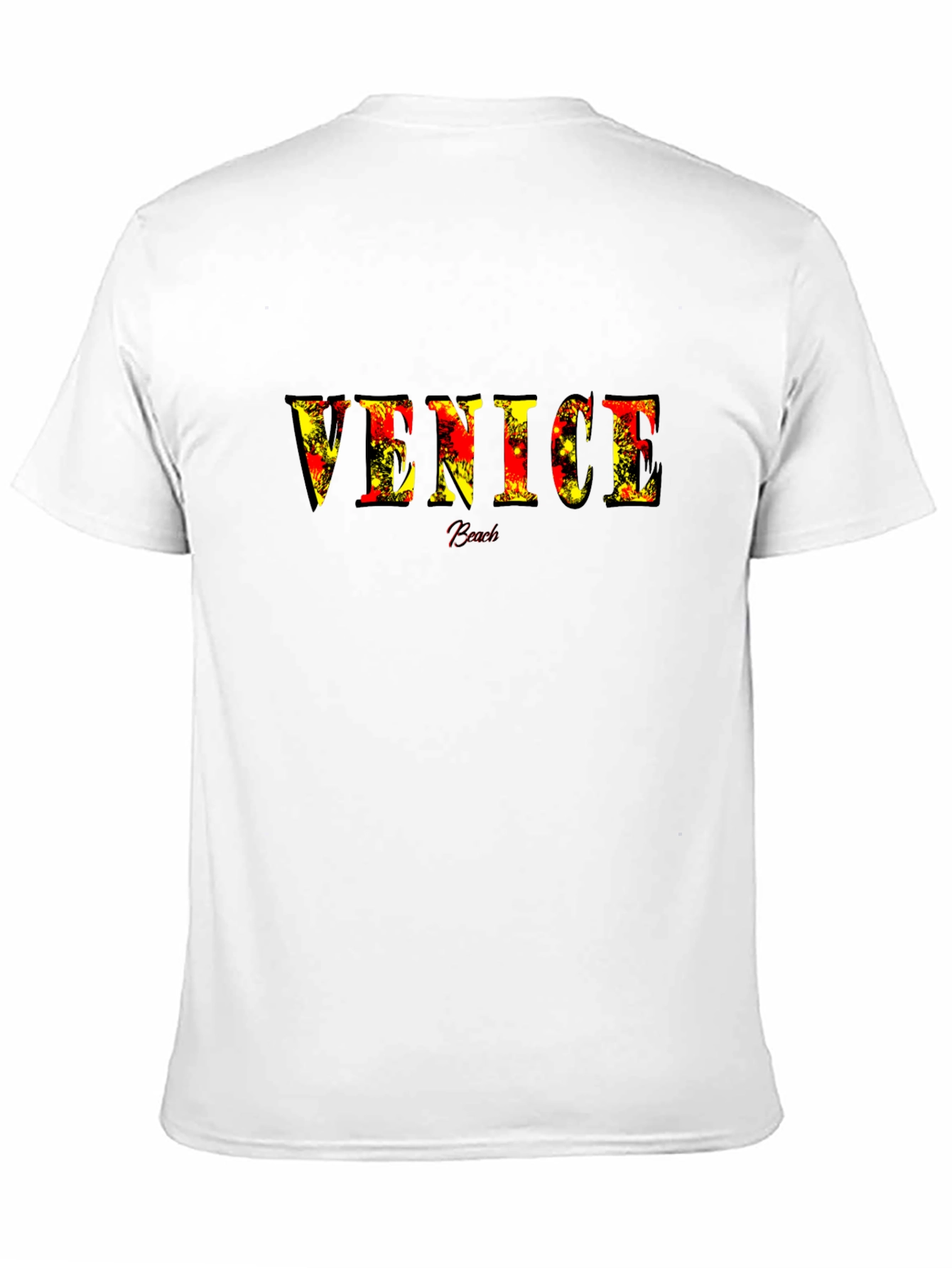 Venice Beach Graphic Tee - Stylish Black Cotton T-Shirt