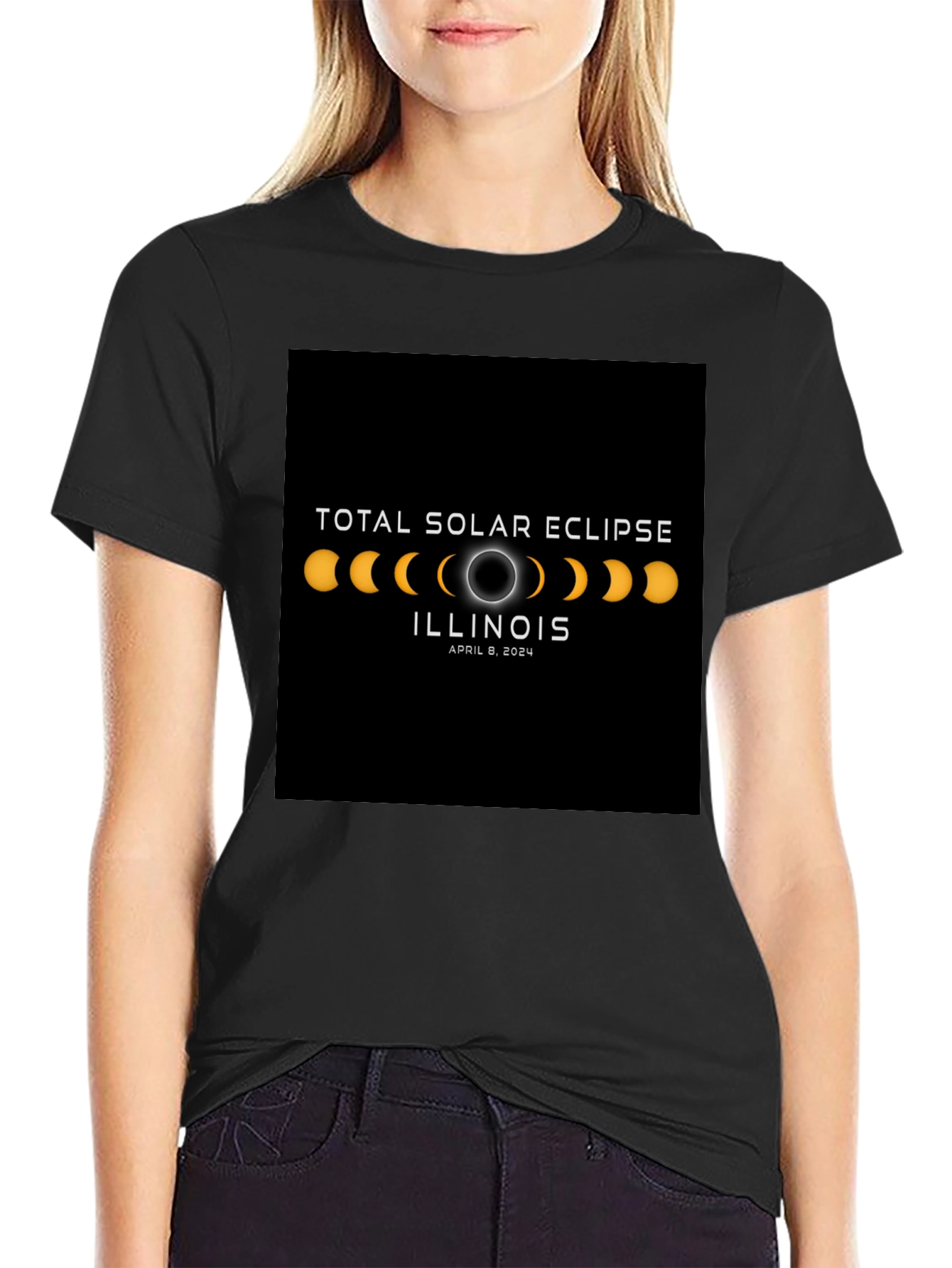 Total Solar Eclipse Illinois April 8 2024 T-Shirt