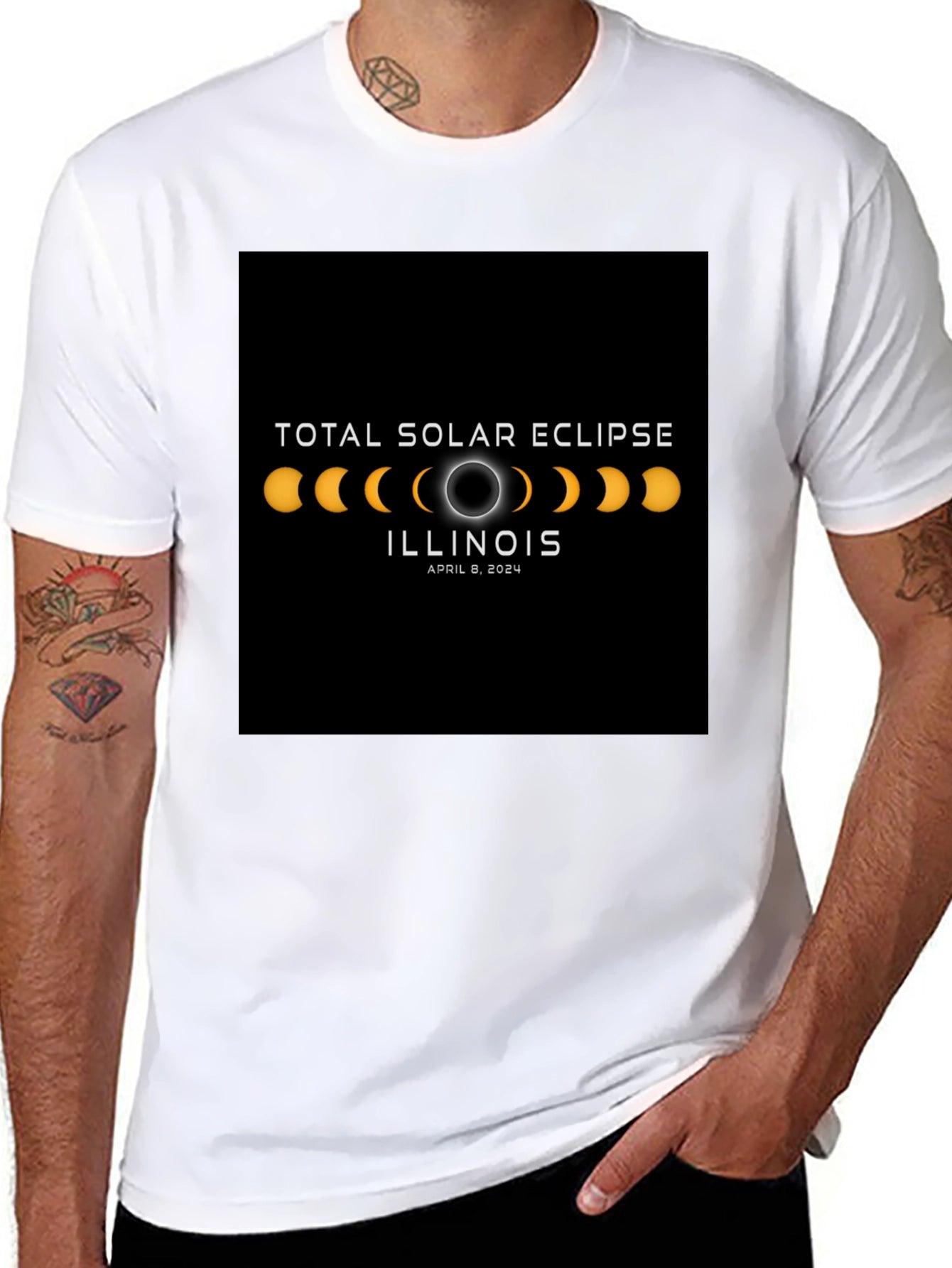 Total Solar Eclipse Illinois April 8 2024 T-Shirt