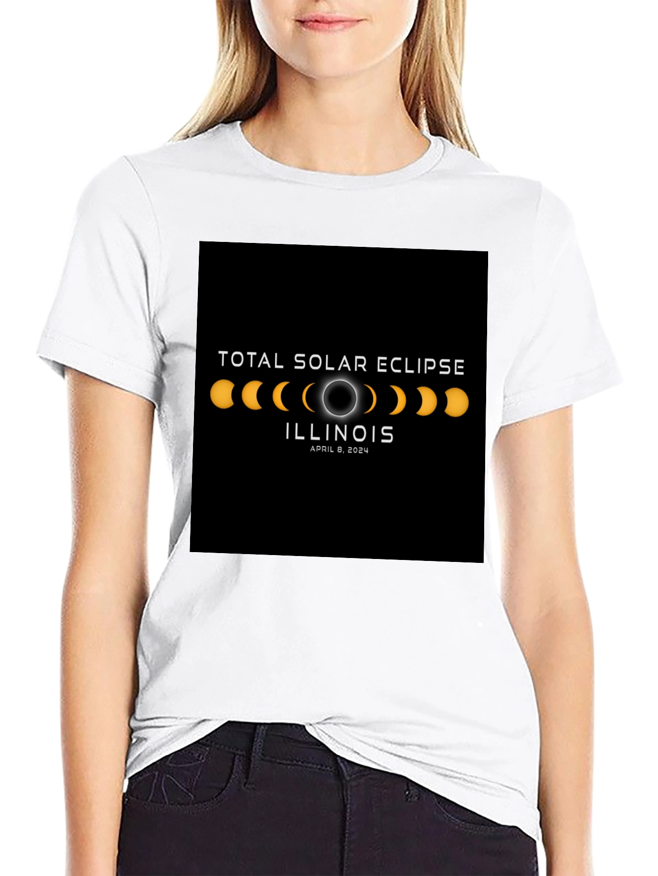 Total Solar Eclipse Illinois April 8 2024 T-Shirt