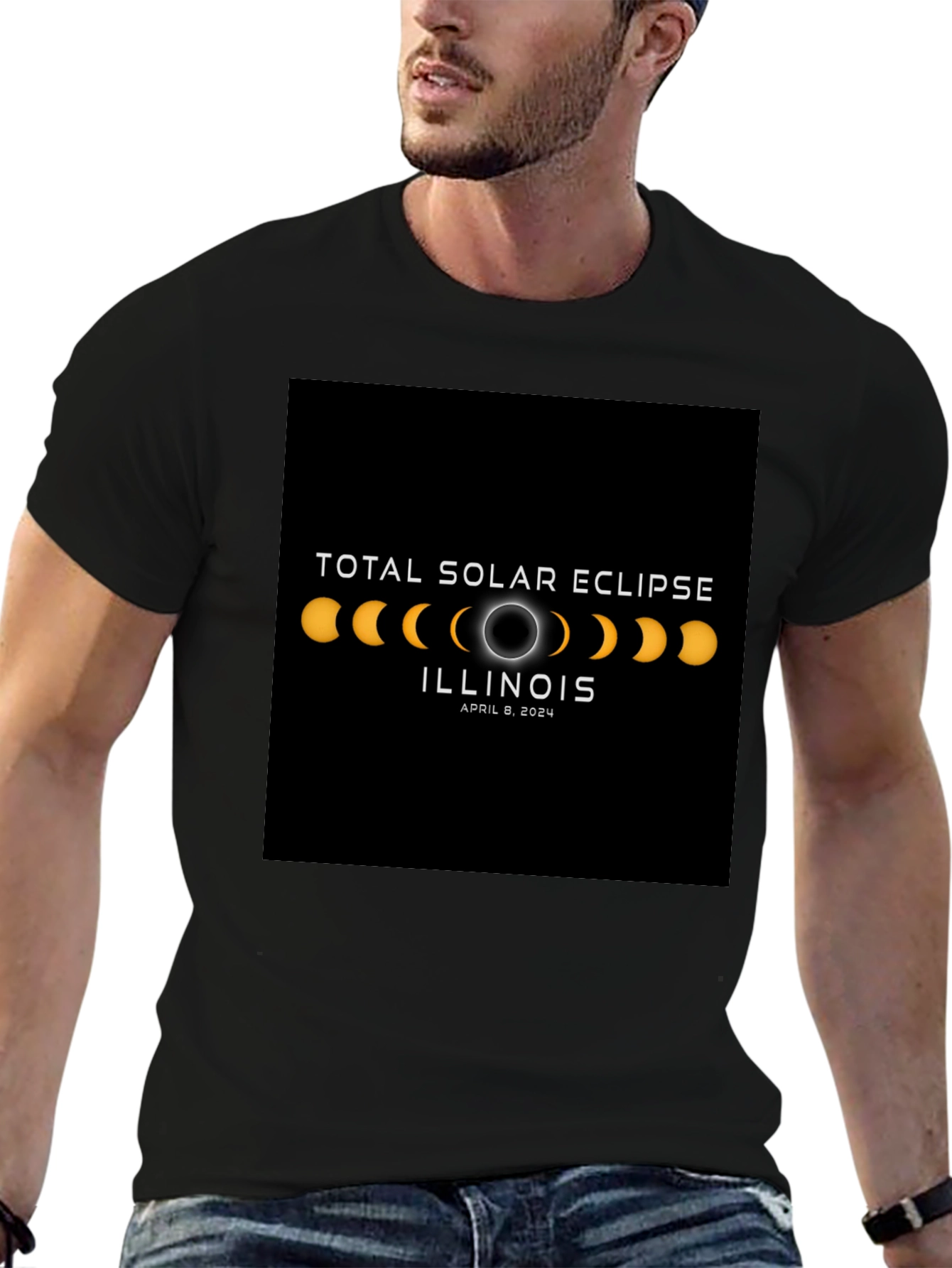 Total Solar Eclipse Illinois April 8 2024 T-Shirt