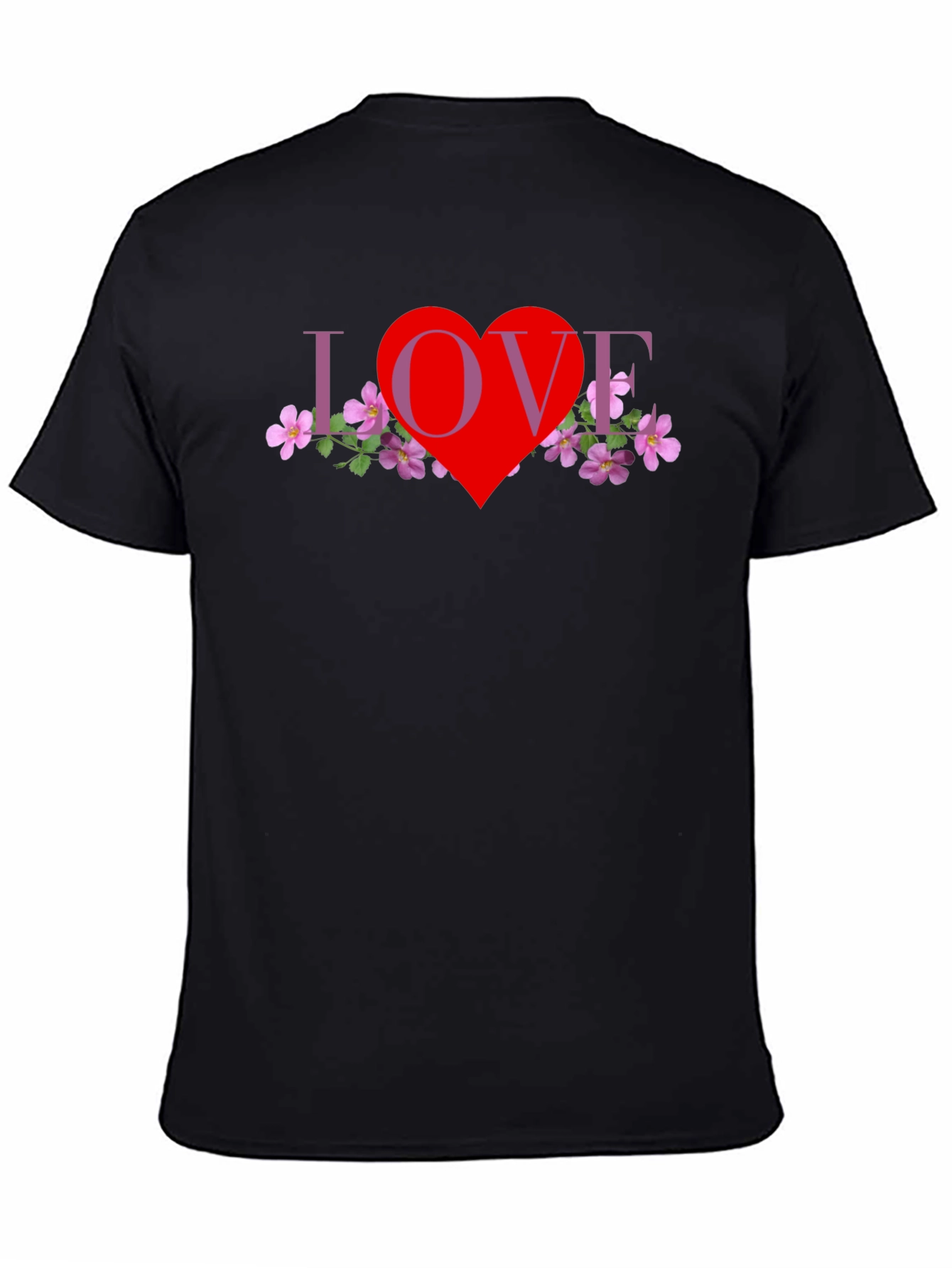 Love Heart Floral Graphic T-Shirt