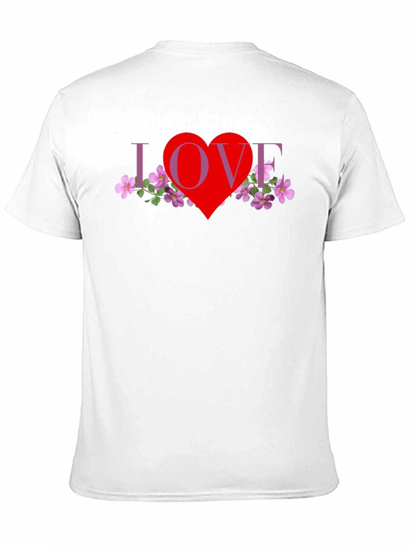 Love Heart Floral Graphic T-Shirt