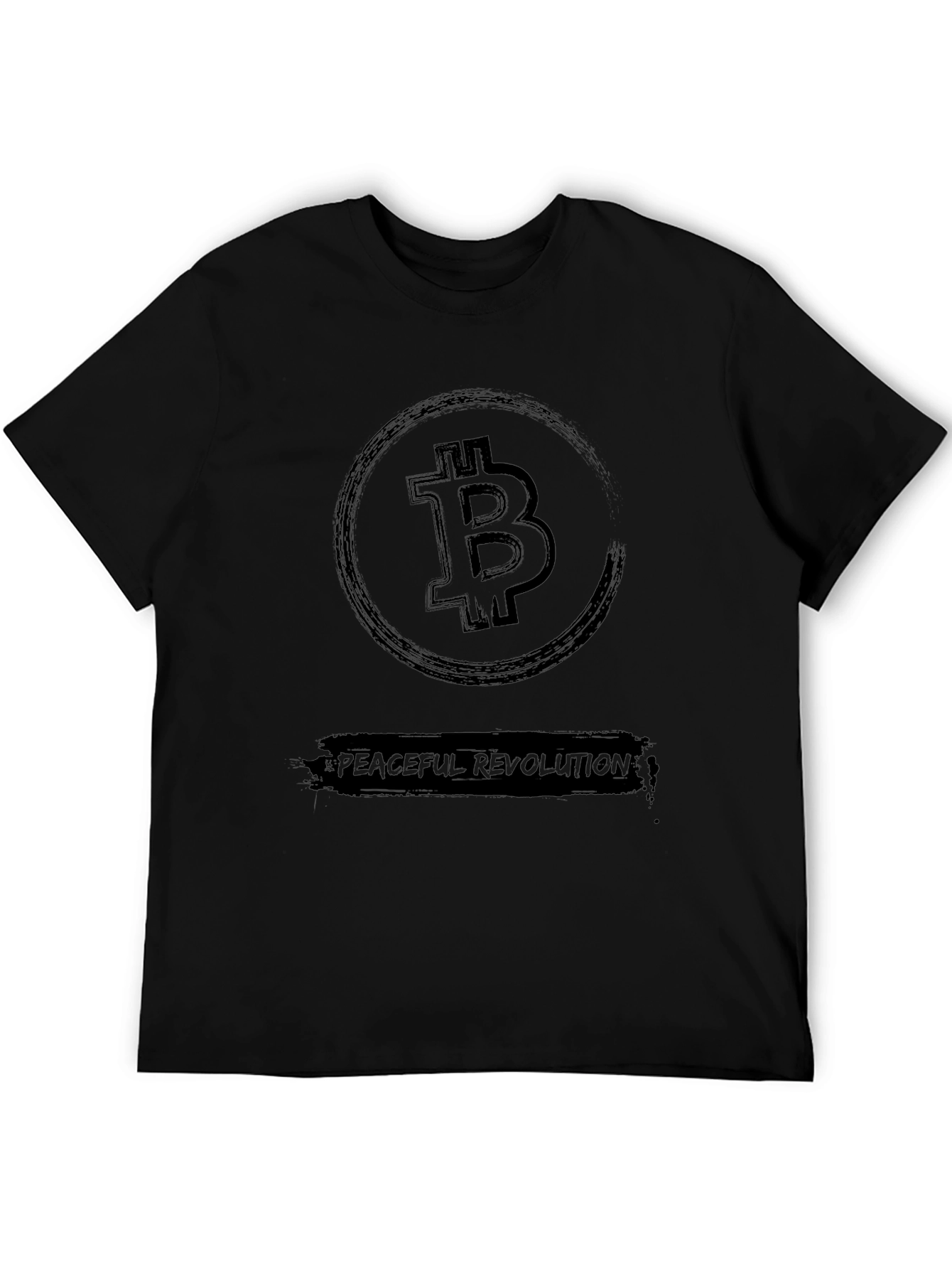 Bitcoin Peaceful Revolution Graphic Tee - Black
