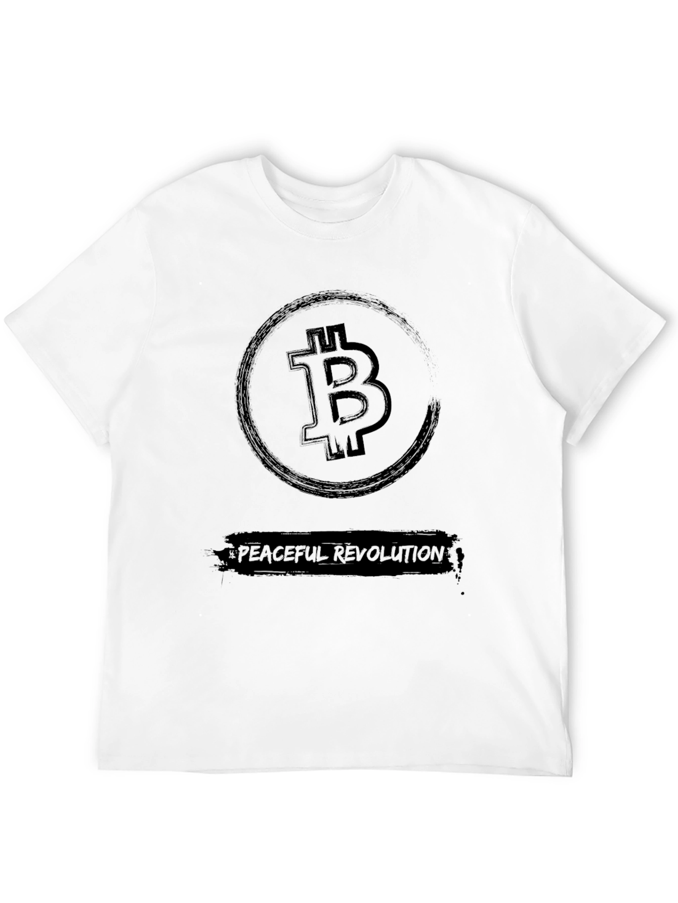 Bitcoin Peaceful Revolution Graphic Tee - Black