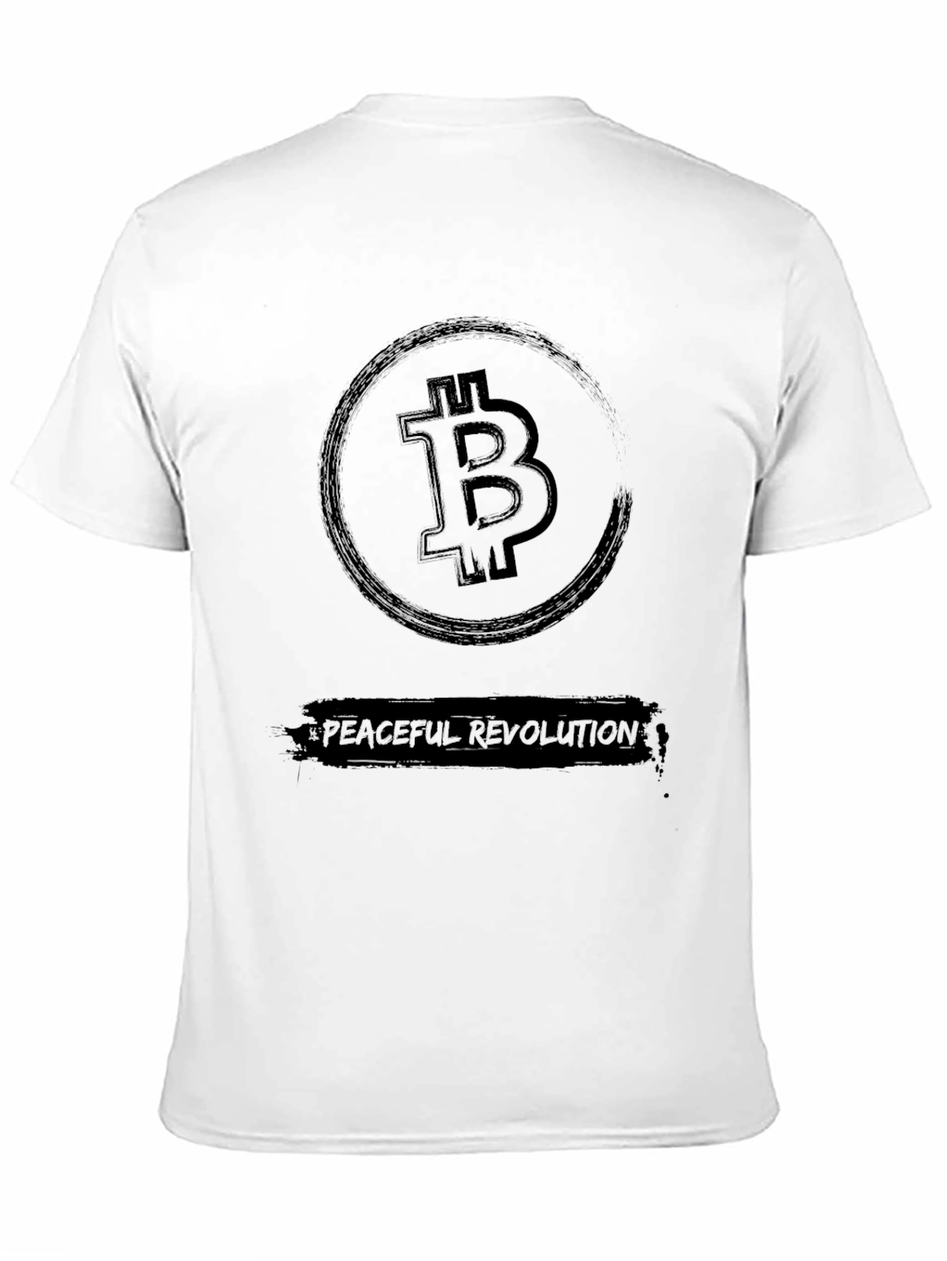 Bitcoin Peaceful Revolution Graphic Tee - Black