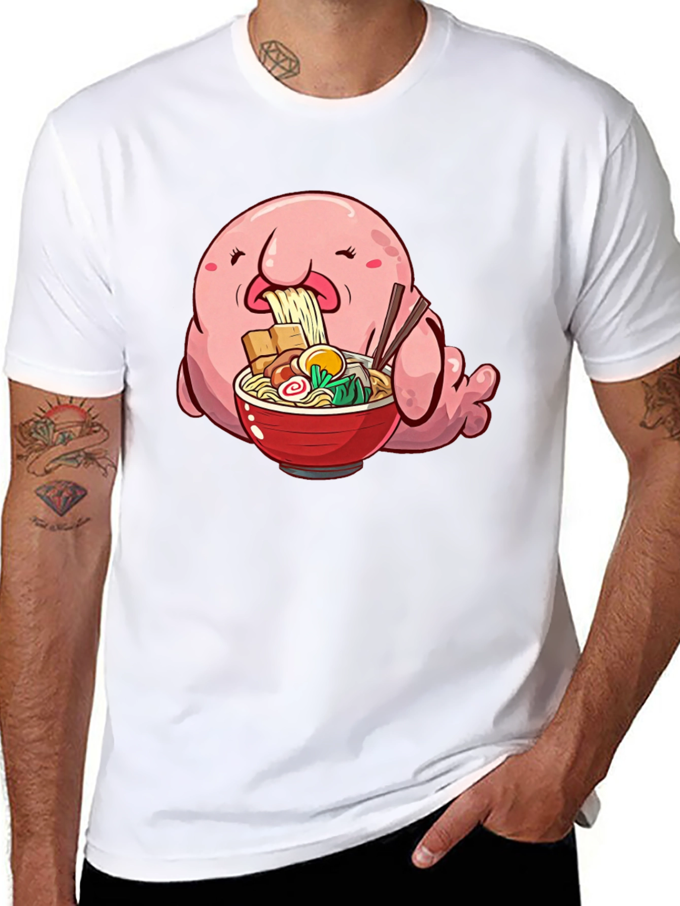 Blobfish Ramen T-Shirt - Unique Graphic Tee