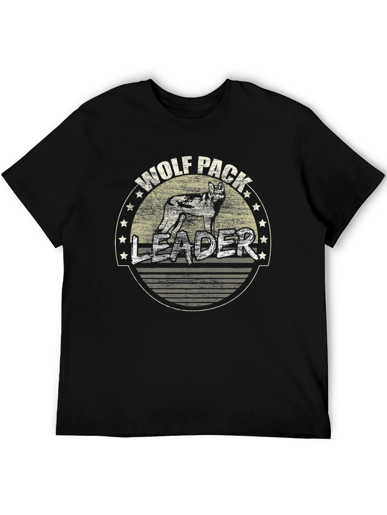 Wolf Pack Leader Black Graphic Tee