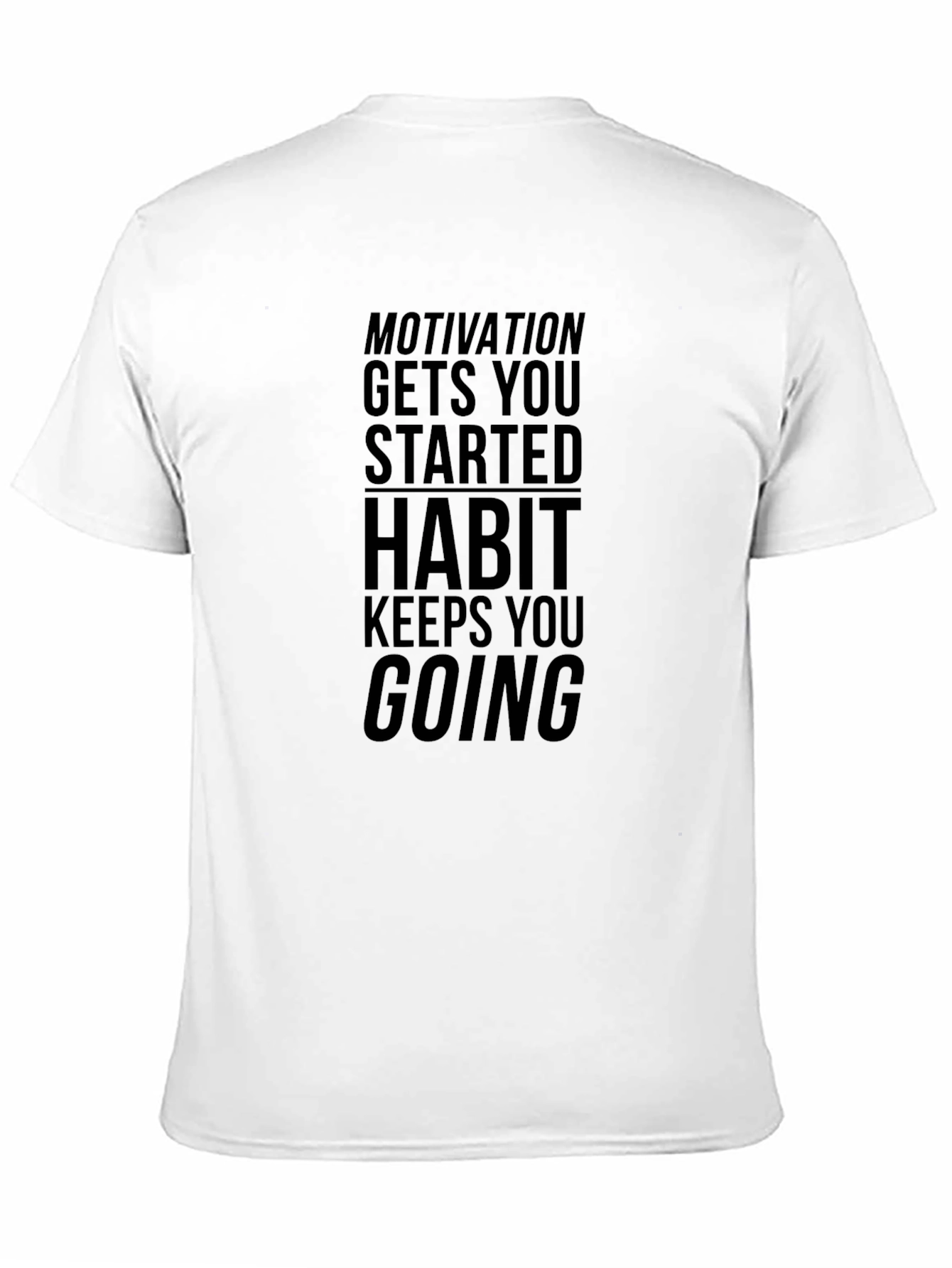 Motivation Habit Black Graphic Tee