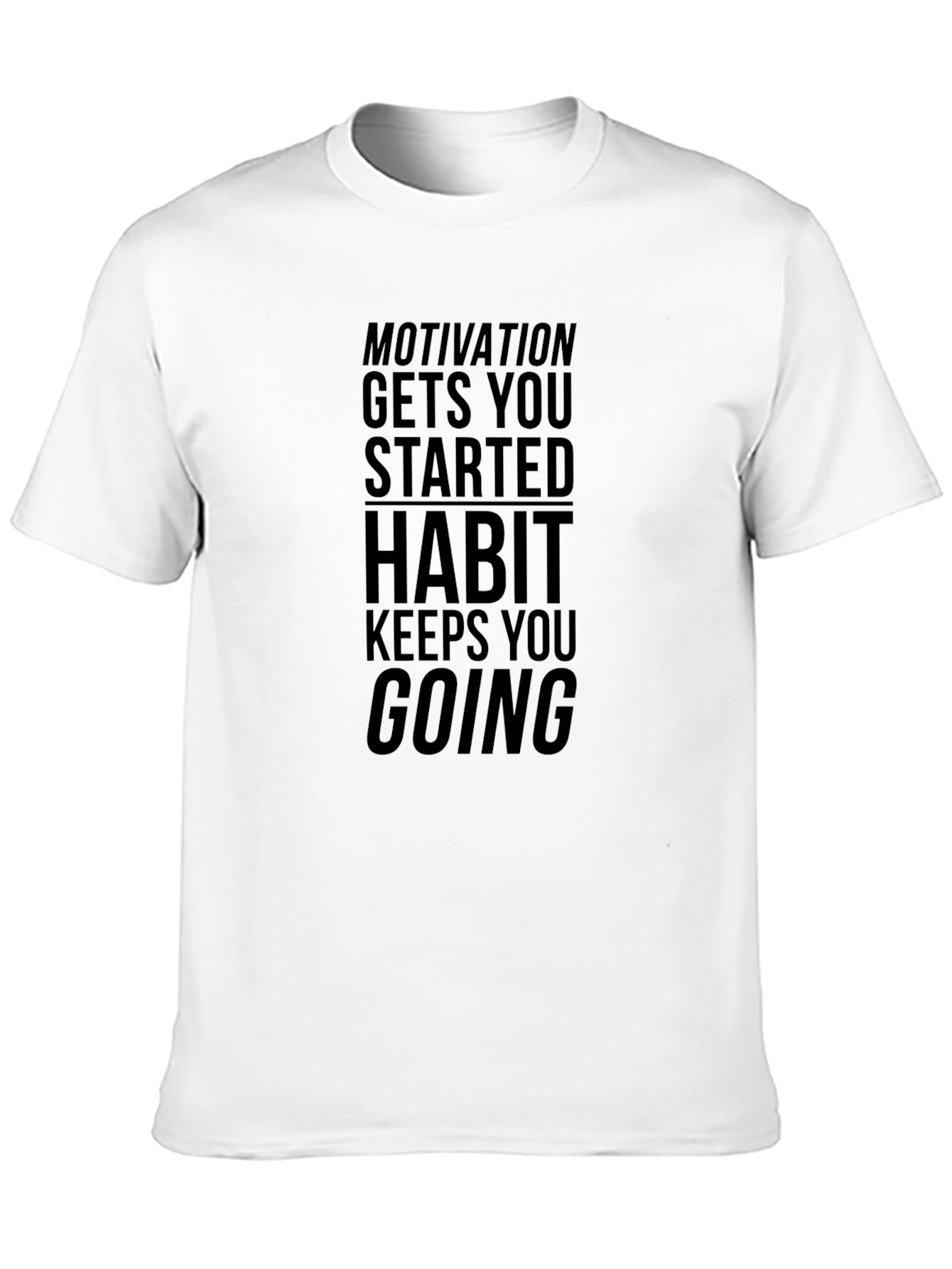 Motivation Habit Black Graphic Tee