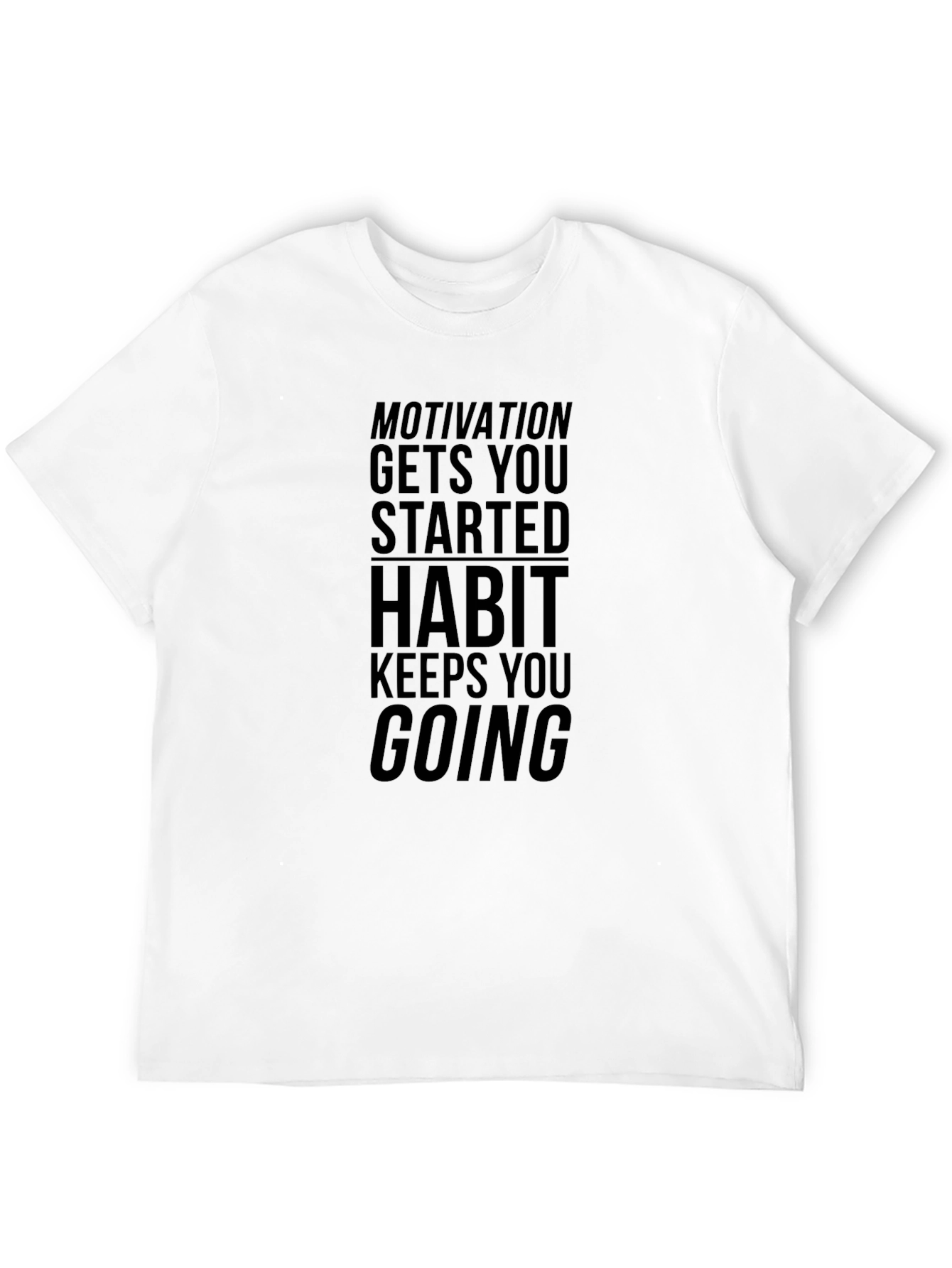 Motivation Habit Black Graphic Tee