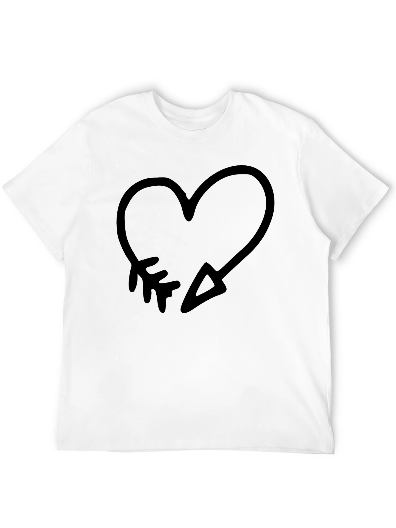 Heart Arrow Graphic Tee - Trendy Casual Style