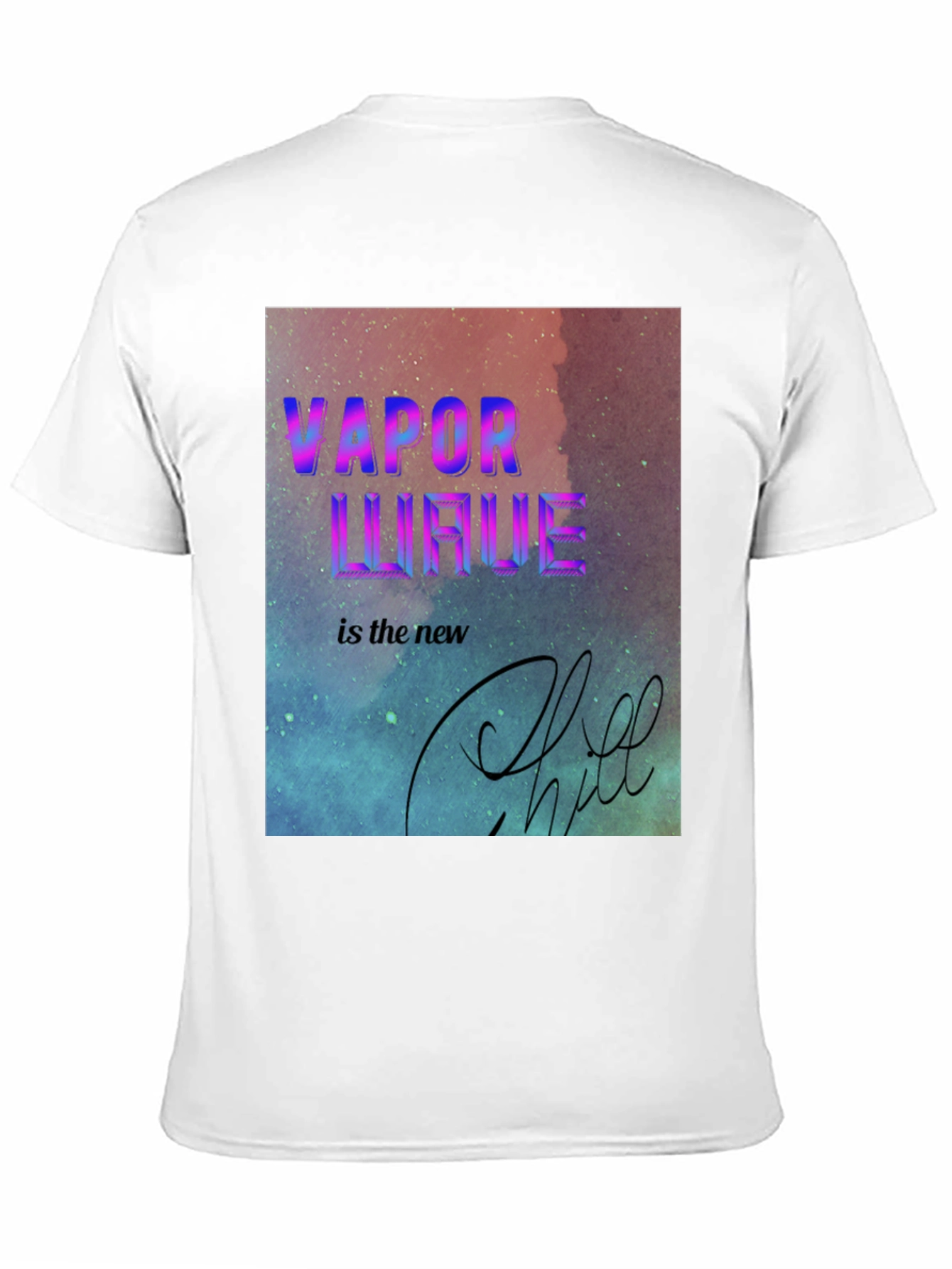 Vaporwave Chill Tee - Retro Aesthetic Black T-Shirt