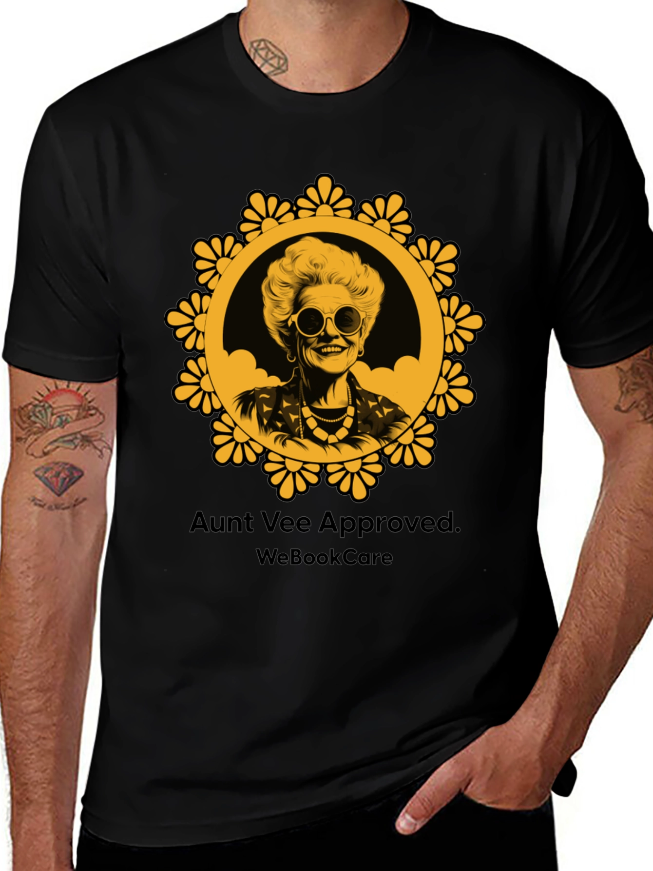 Aunt Vee Approved Graphic Tee - Black Unisex T-Shirt
