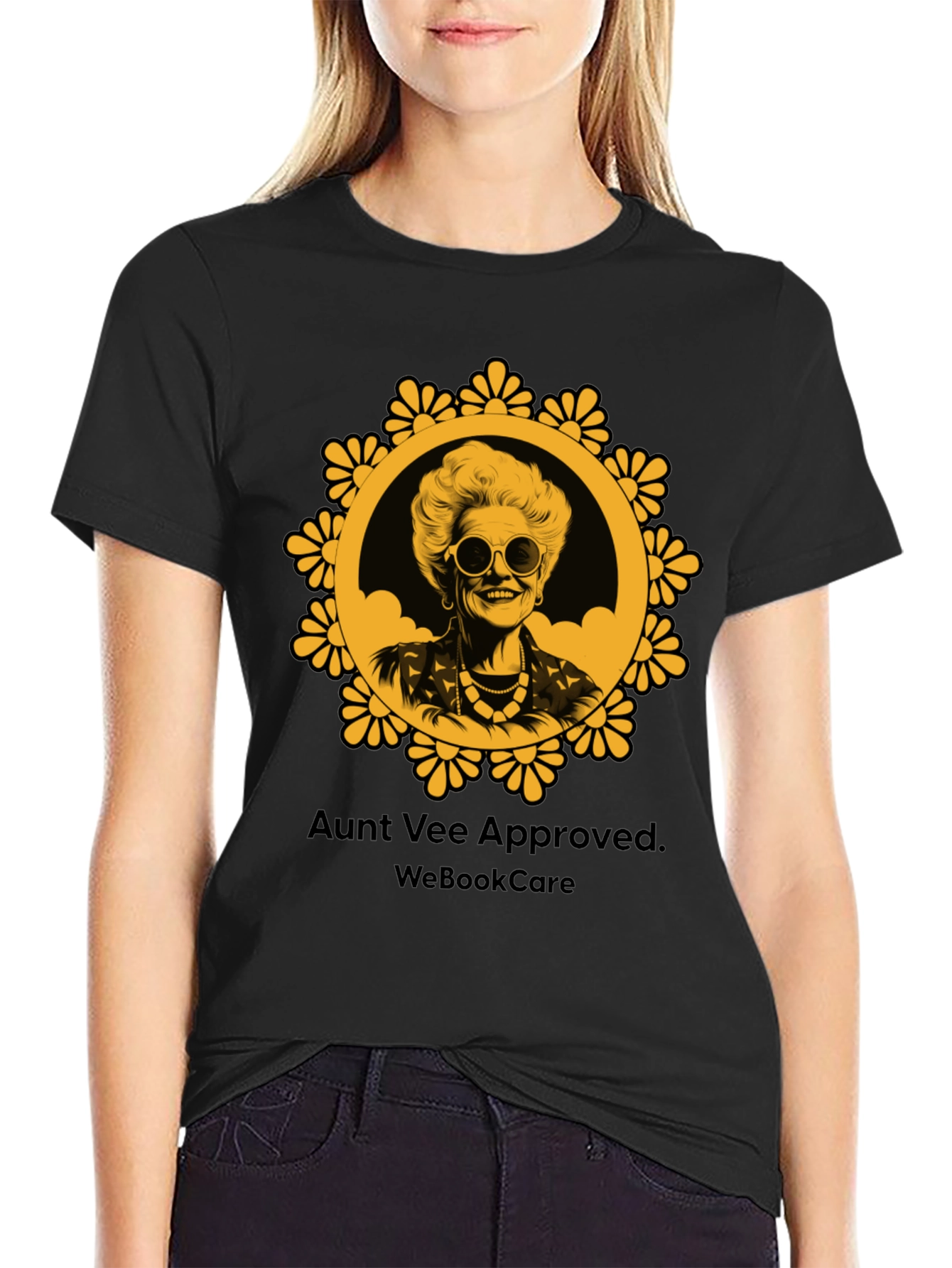 Aunt Vee Approved Graphic Tee - Black Unisex T-Shirt