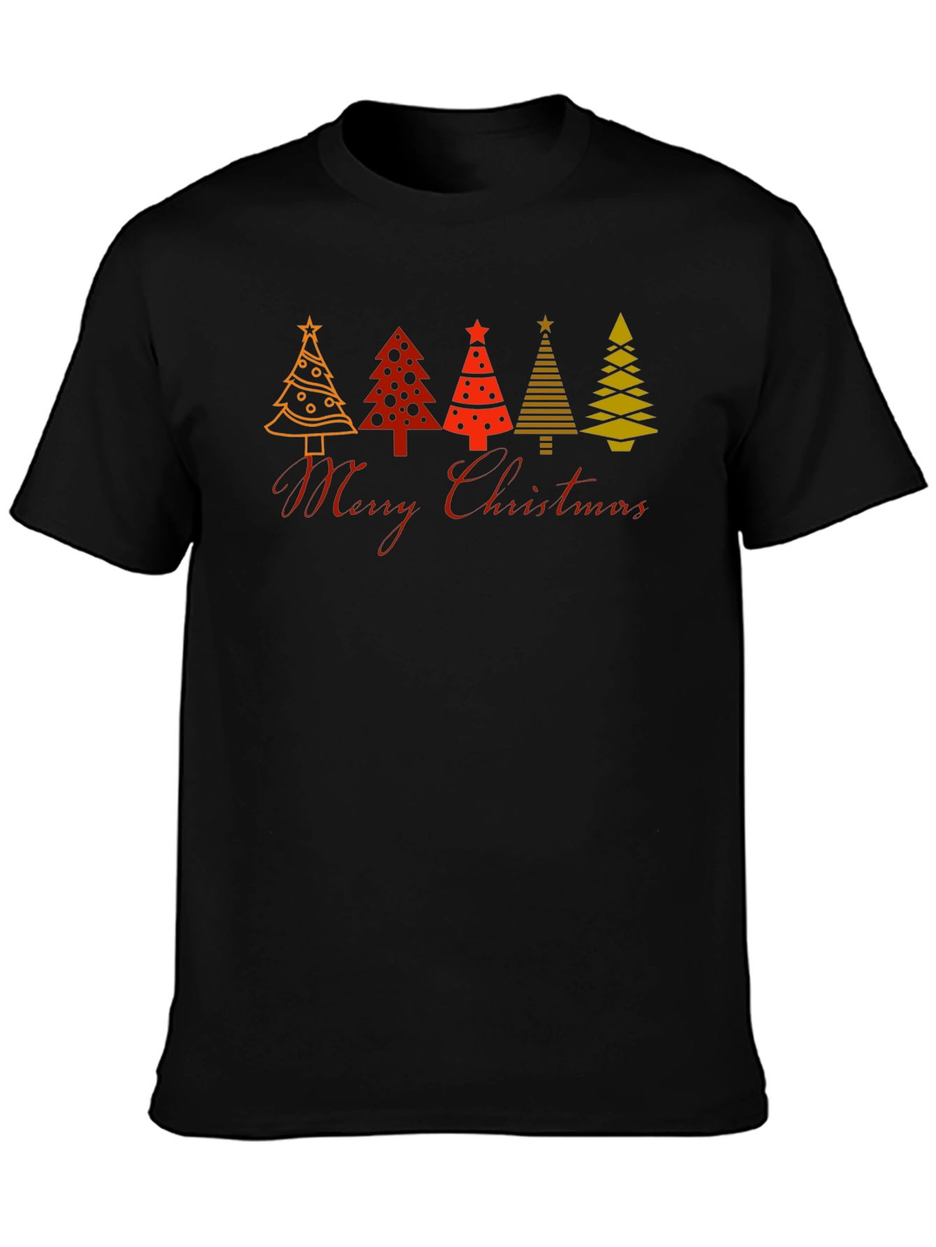 Festive Christmas Tree Graphic T-Shirt