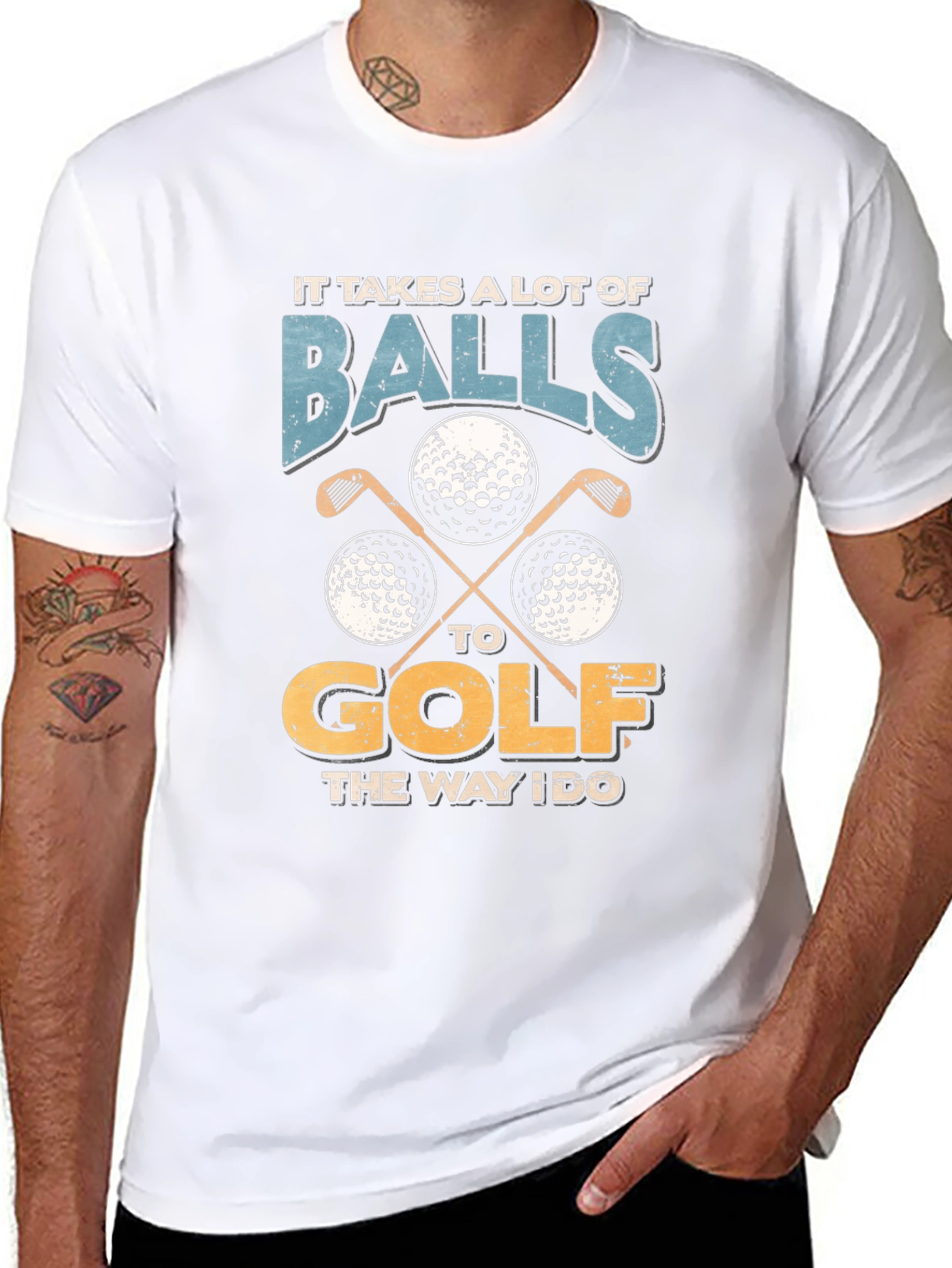 Funny Golf Balls T-Shirt - It Takes A Lot