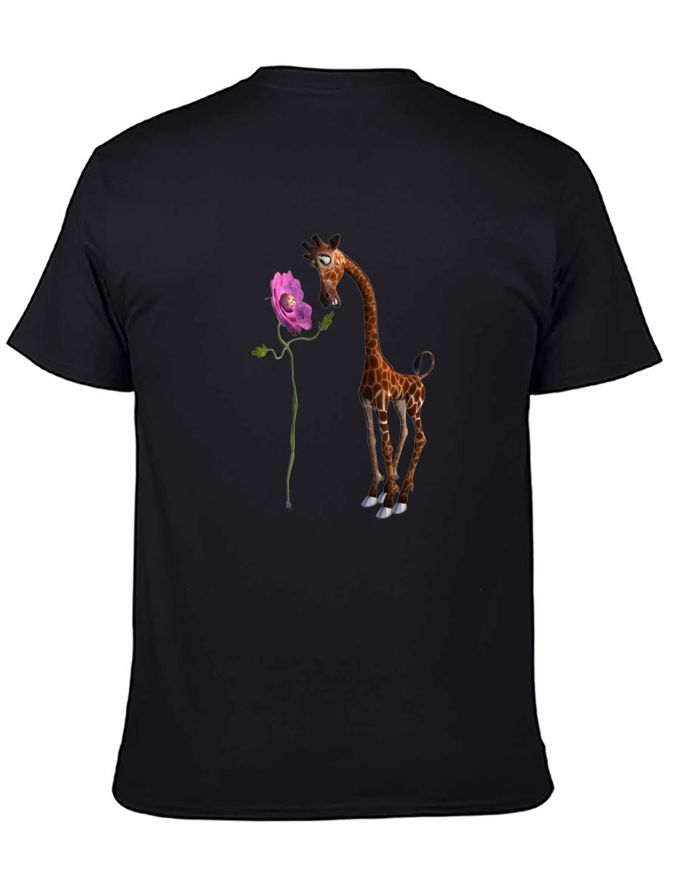 Giraffe Flower T-Shirt - Unique Design