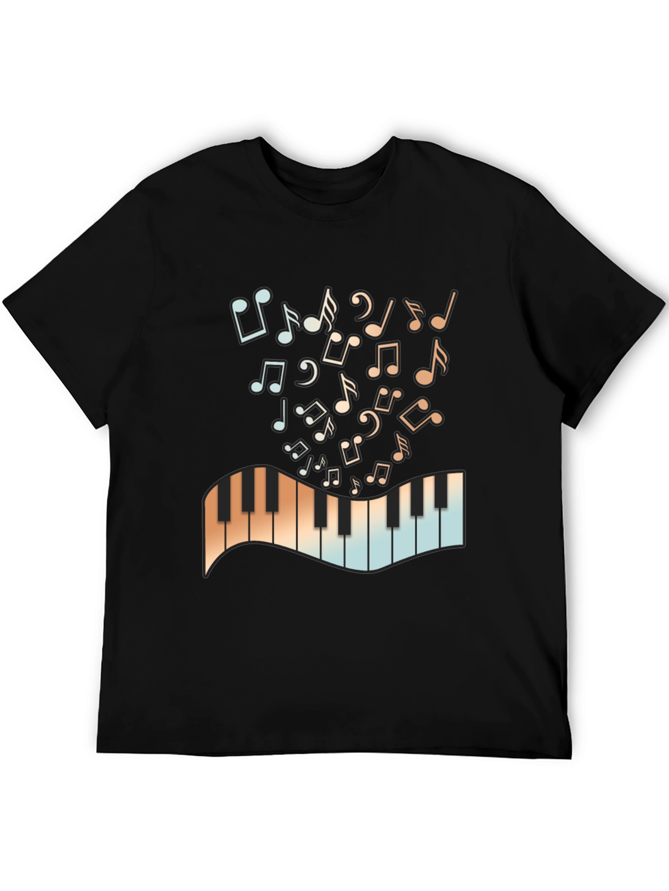 Musical Notes & Keys Graphic T-Shirt