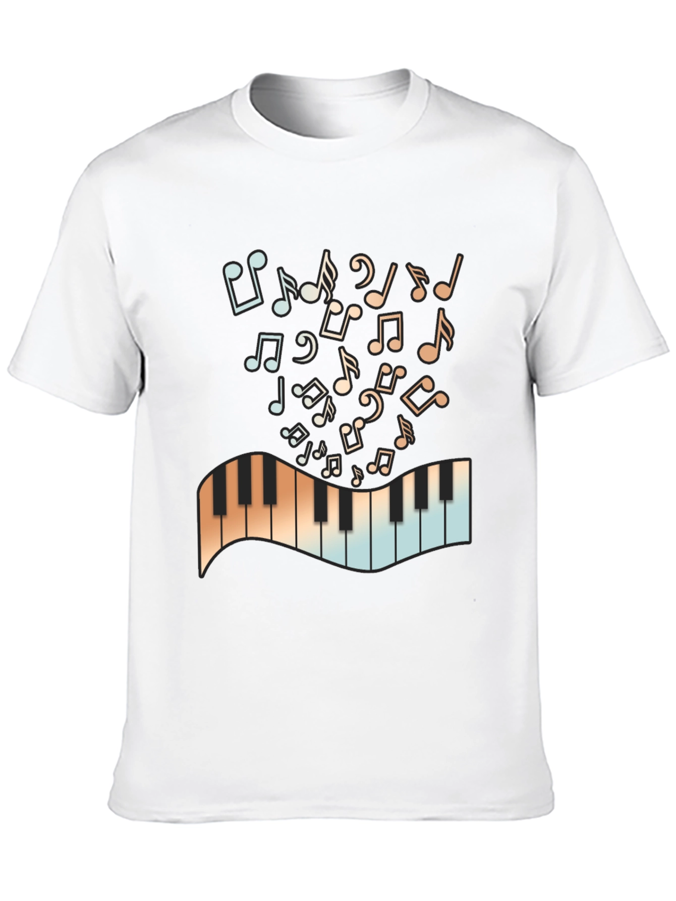 Musical Notes & Keys Graphic T-Shirt