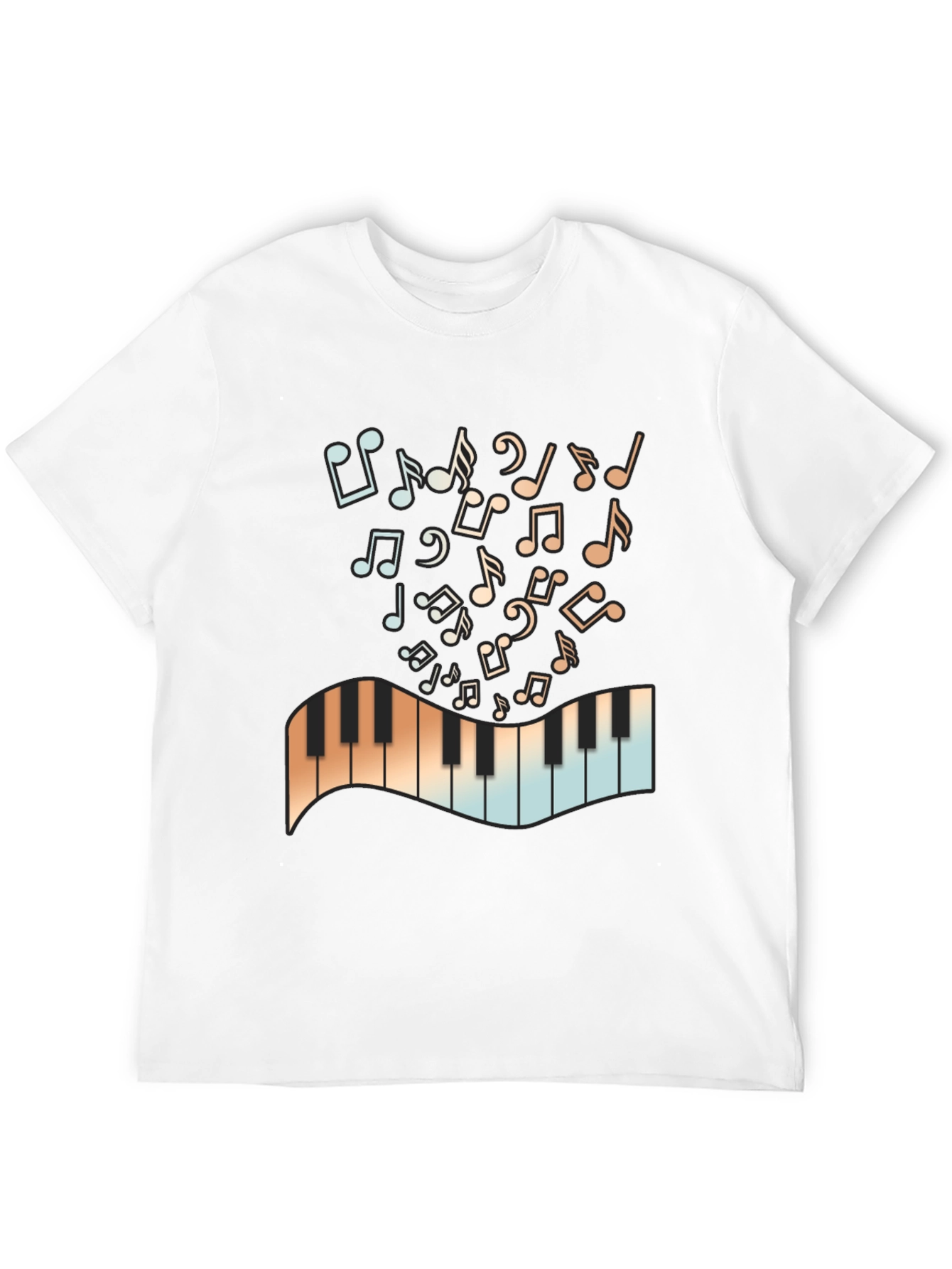 Musical Notes & Keys Graphic T-Shirt