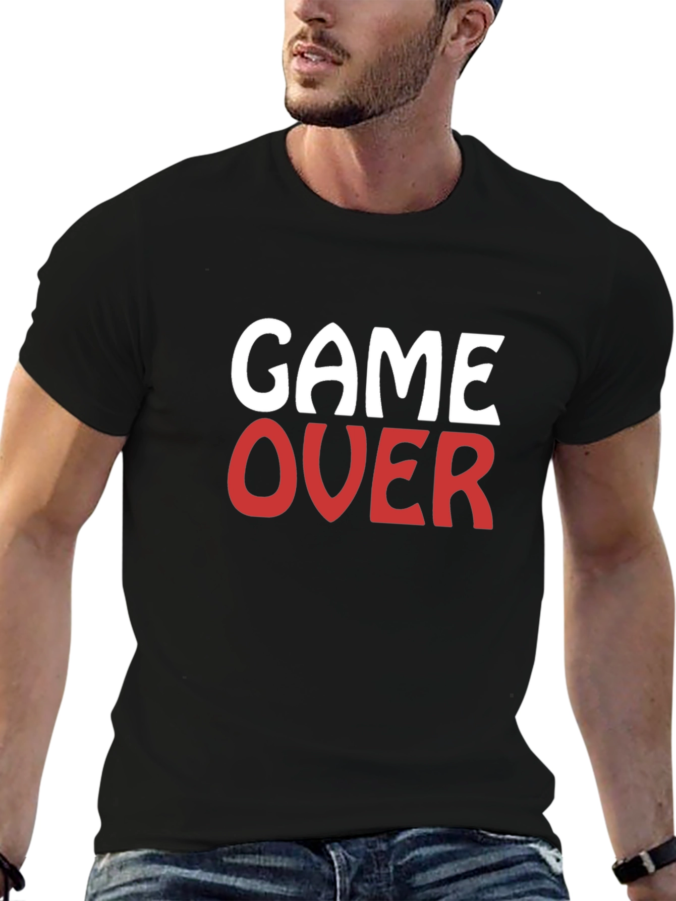 Game Over Graphic T-Shirt - Black