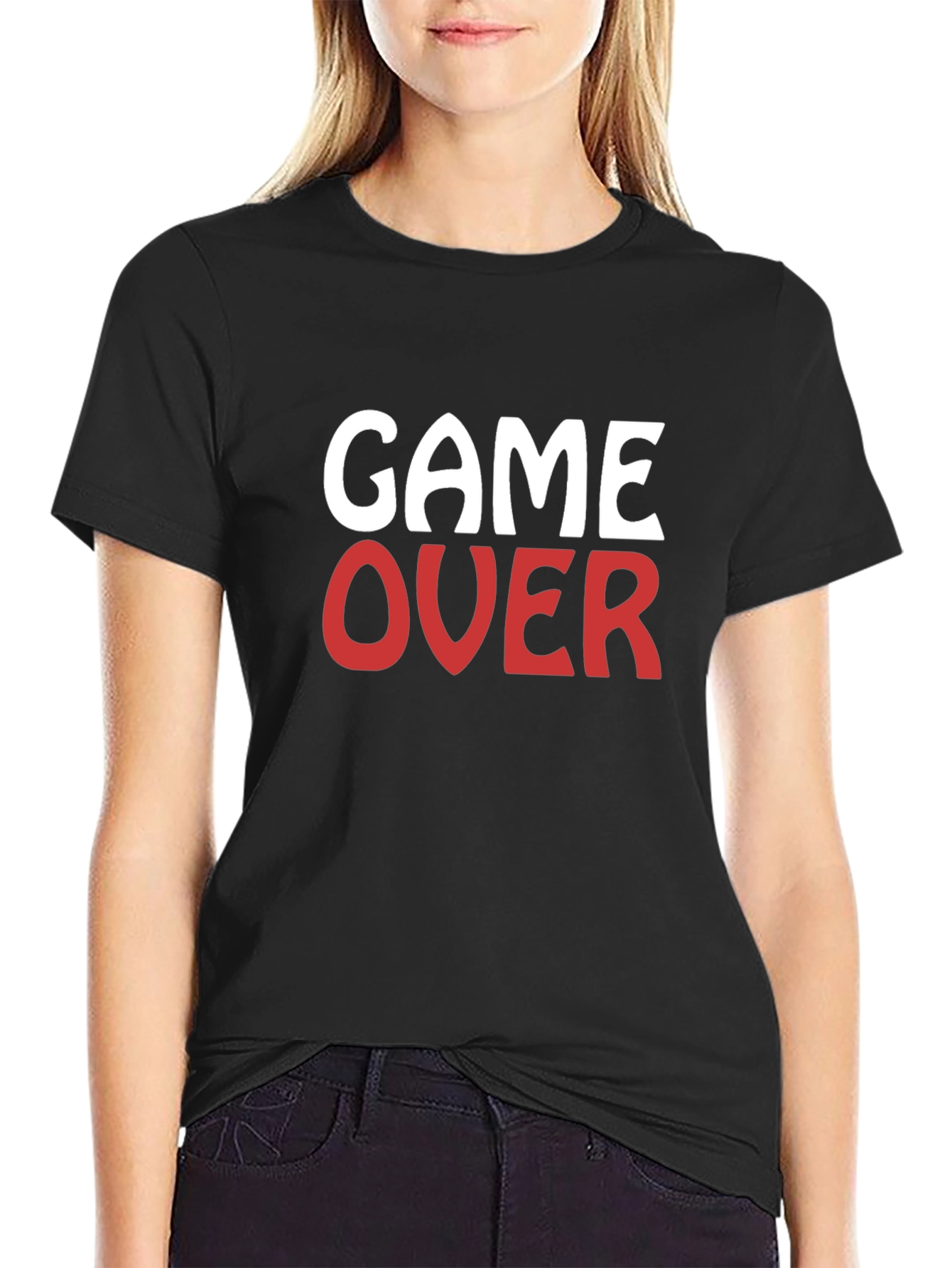 Game Over Graphic T-Shirt - Black