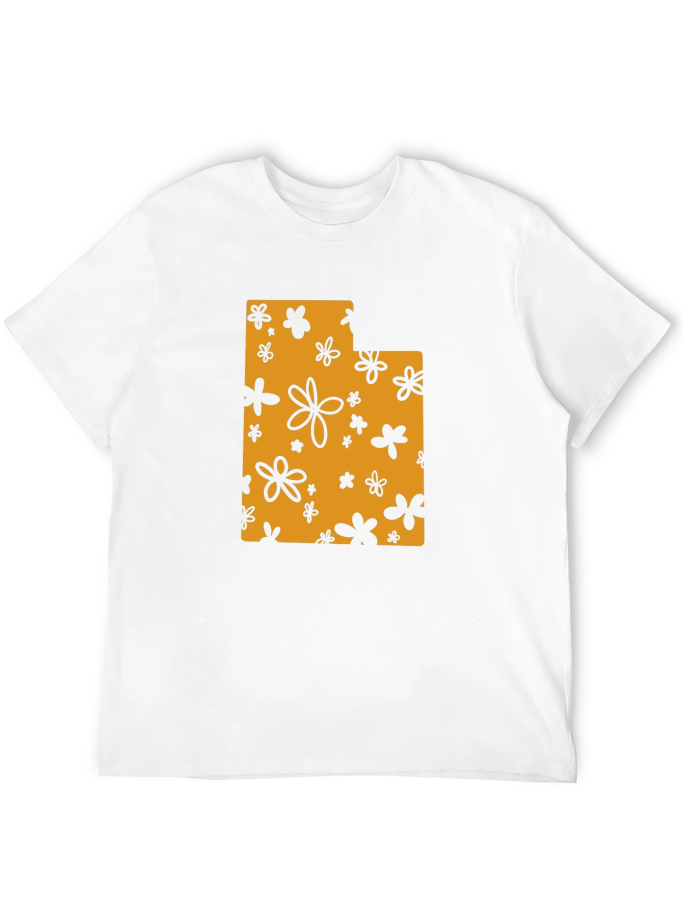 Floral Utah State T-Shirt - Black