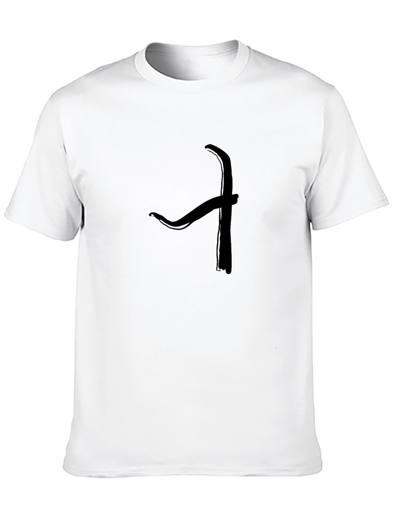 Stylish Black T-Shirt with Abstract Design