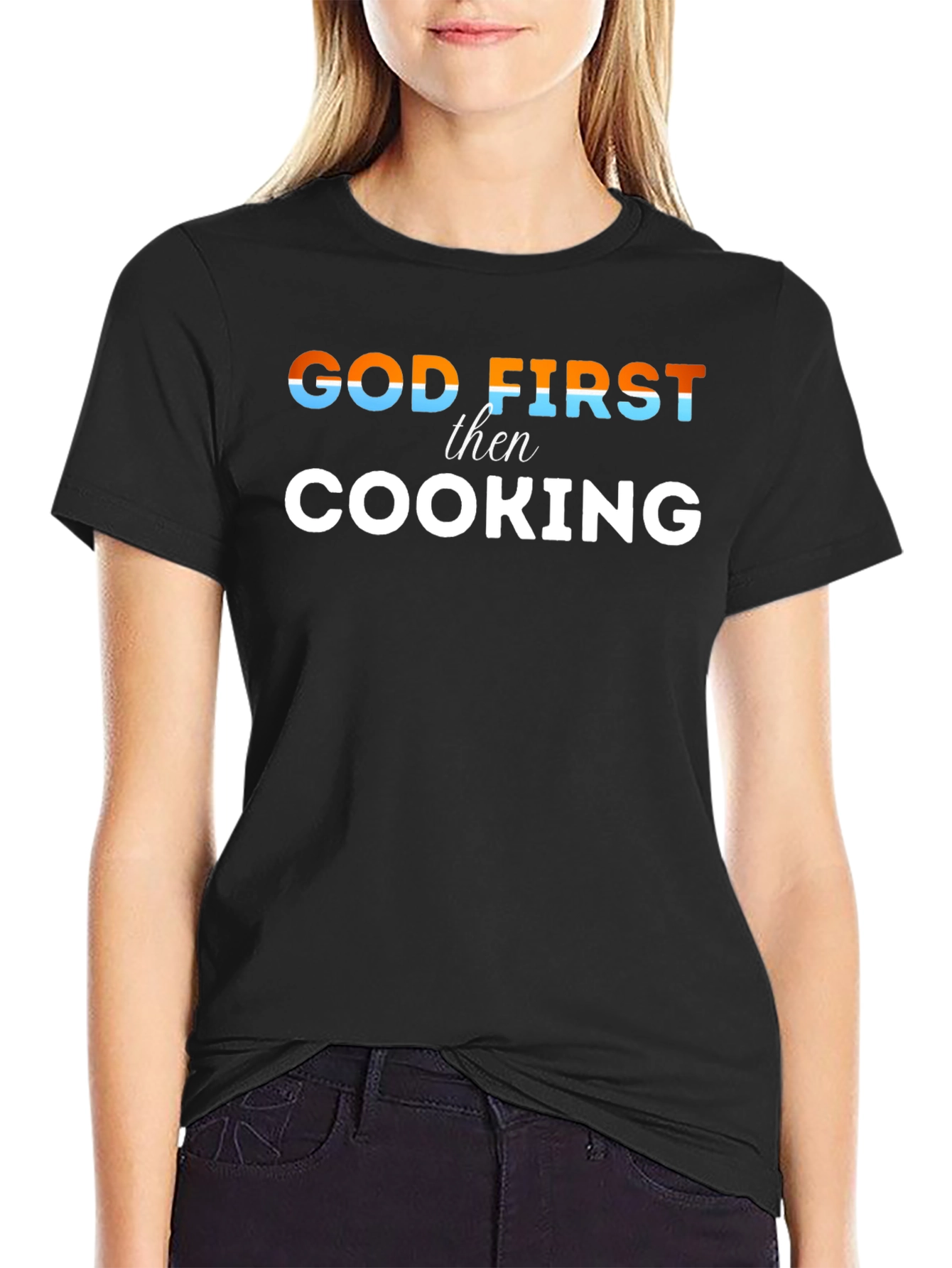 God First Then Cooking - Mens Graphic Tee