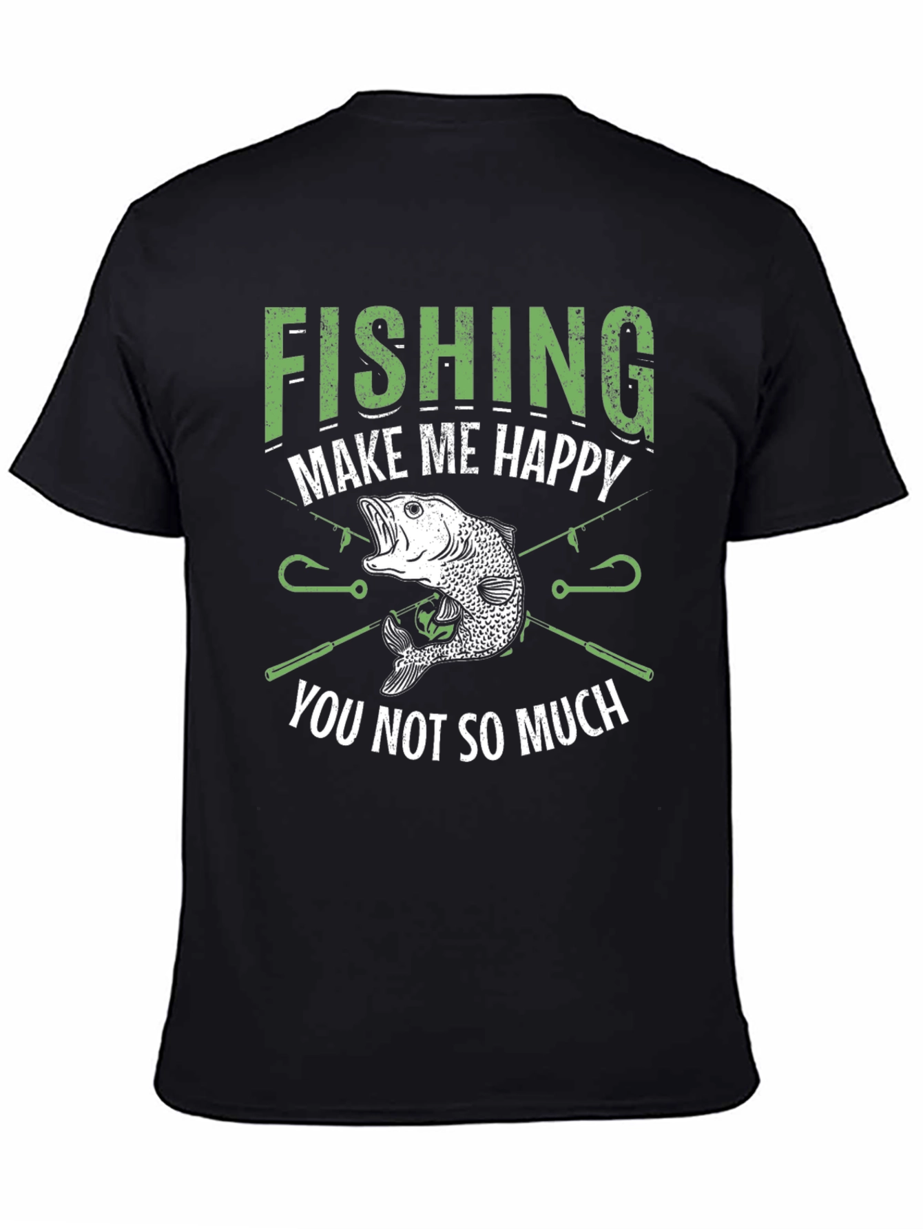 Funny Fishing T-Shirt - Makes Me Happy