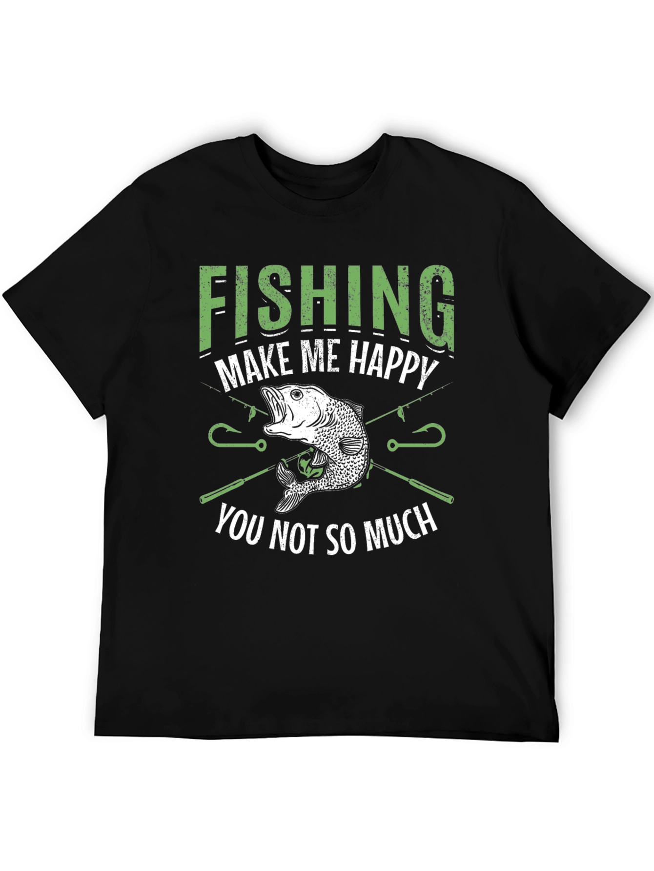 Funny Fishing T-Shirt - Makes Me Happy