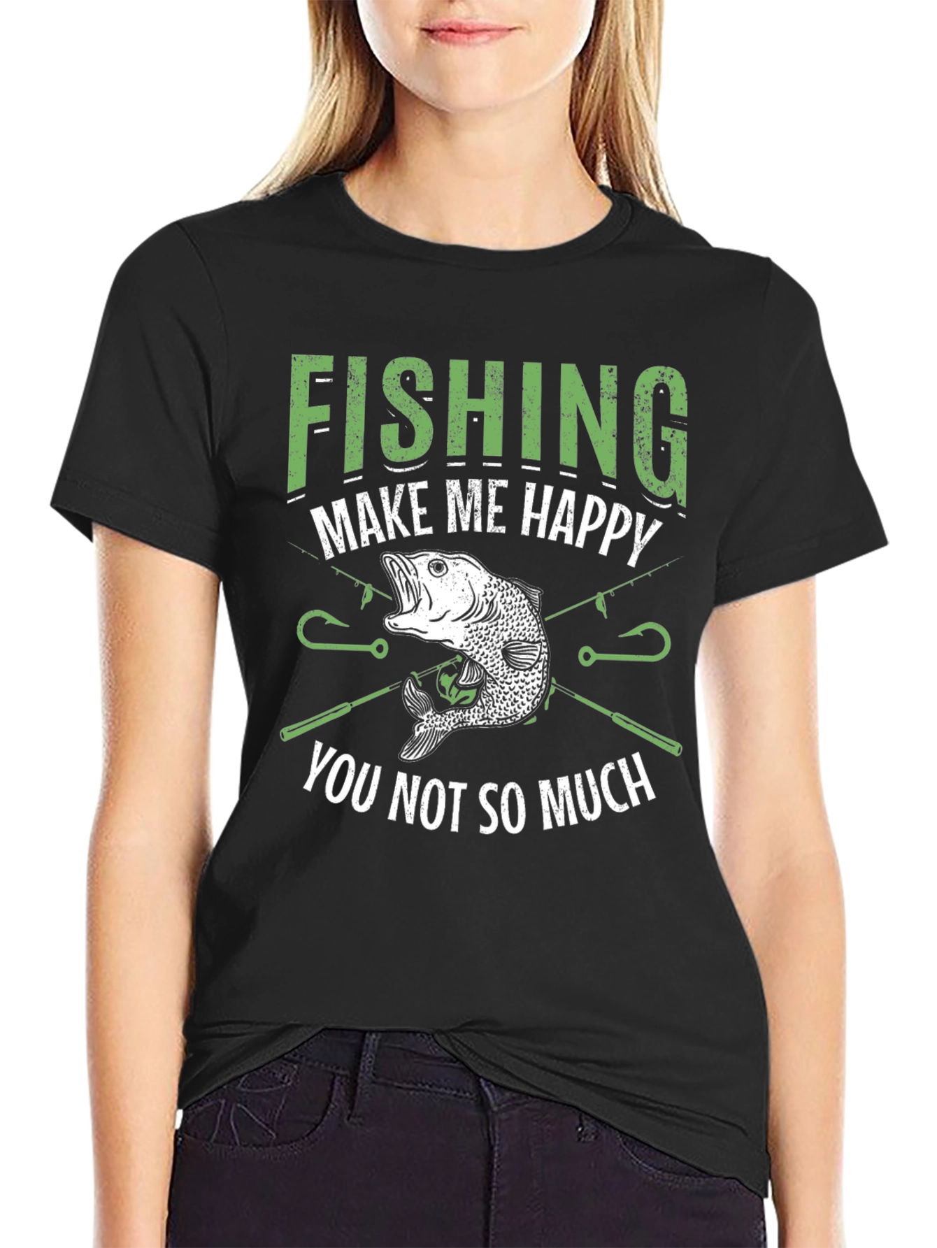 Funny Fishing T-Shirt - Makes Me Happy