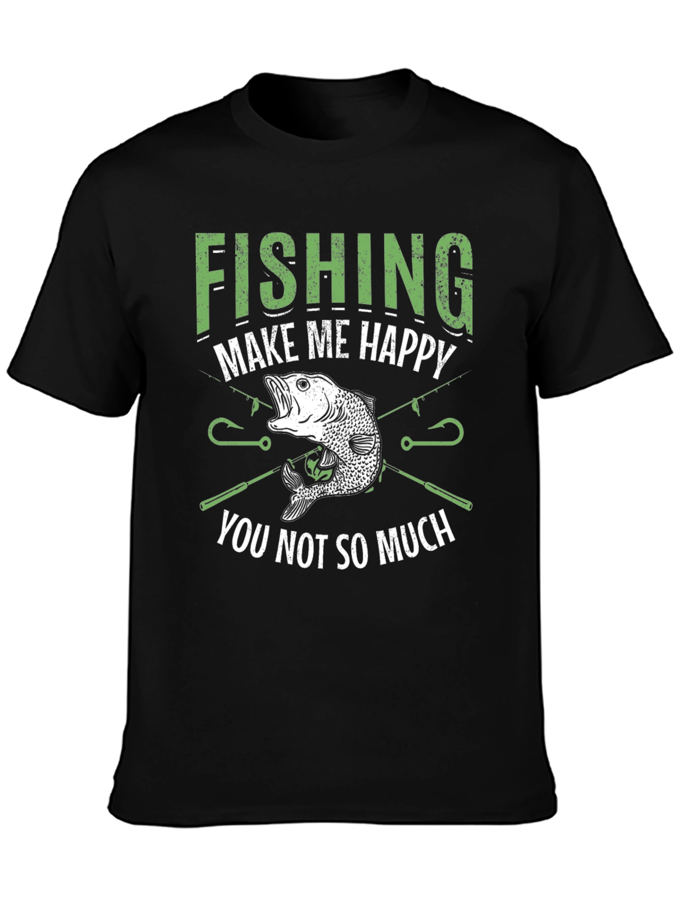 Funny Fishing T-Shirt - Makes Me Happy