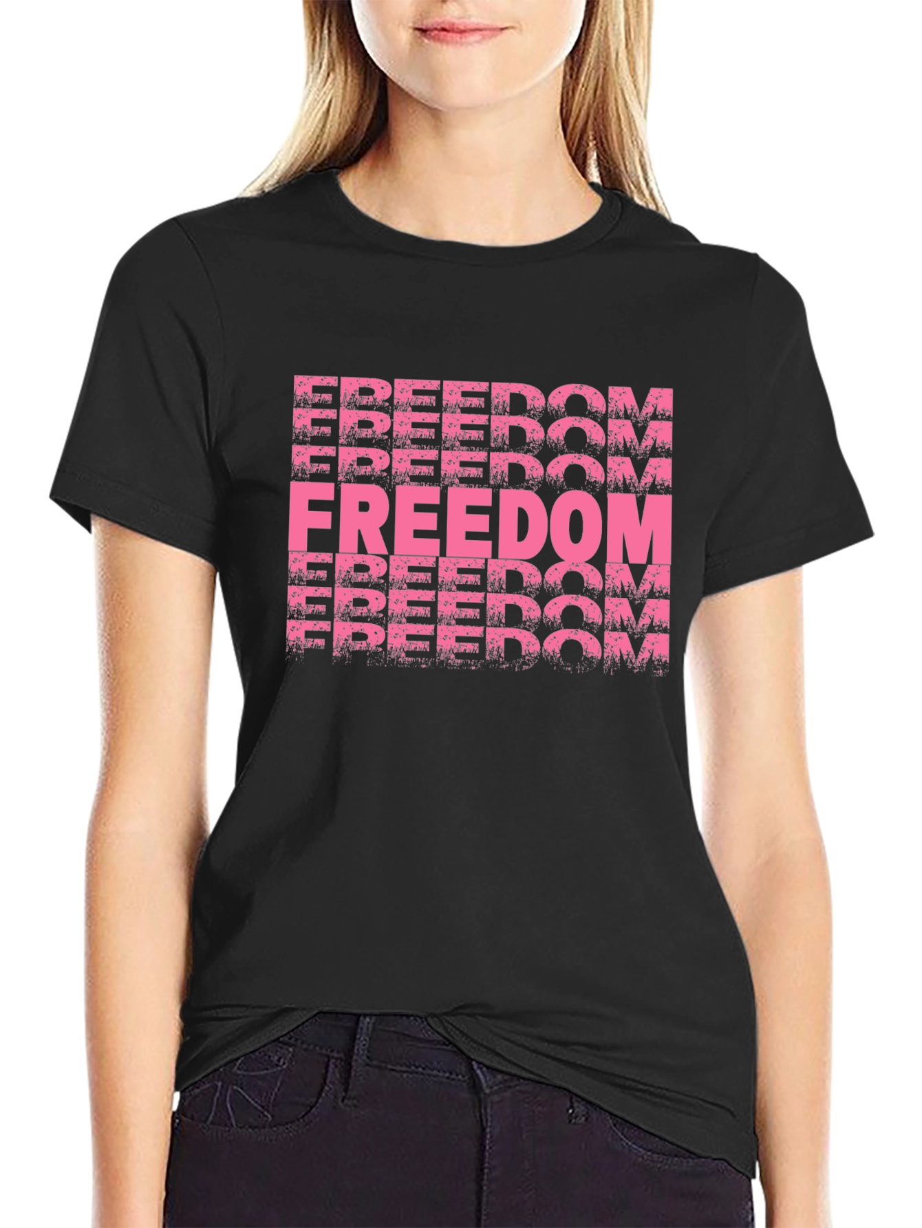 Freedom Graphic Black T-Shirt