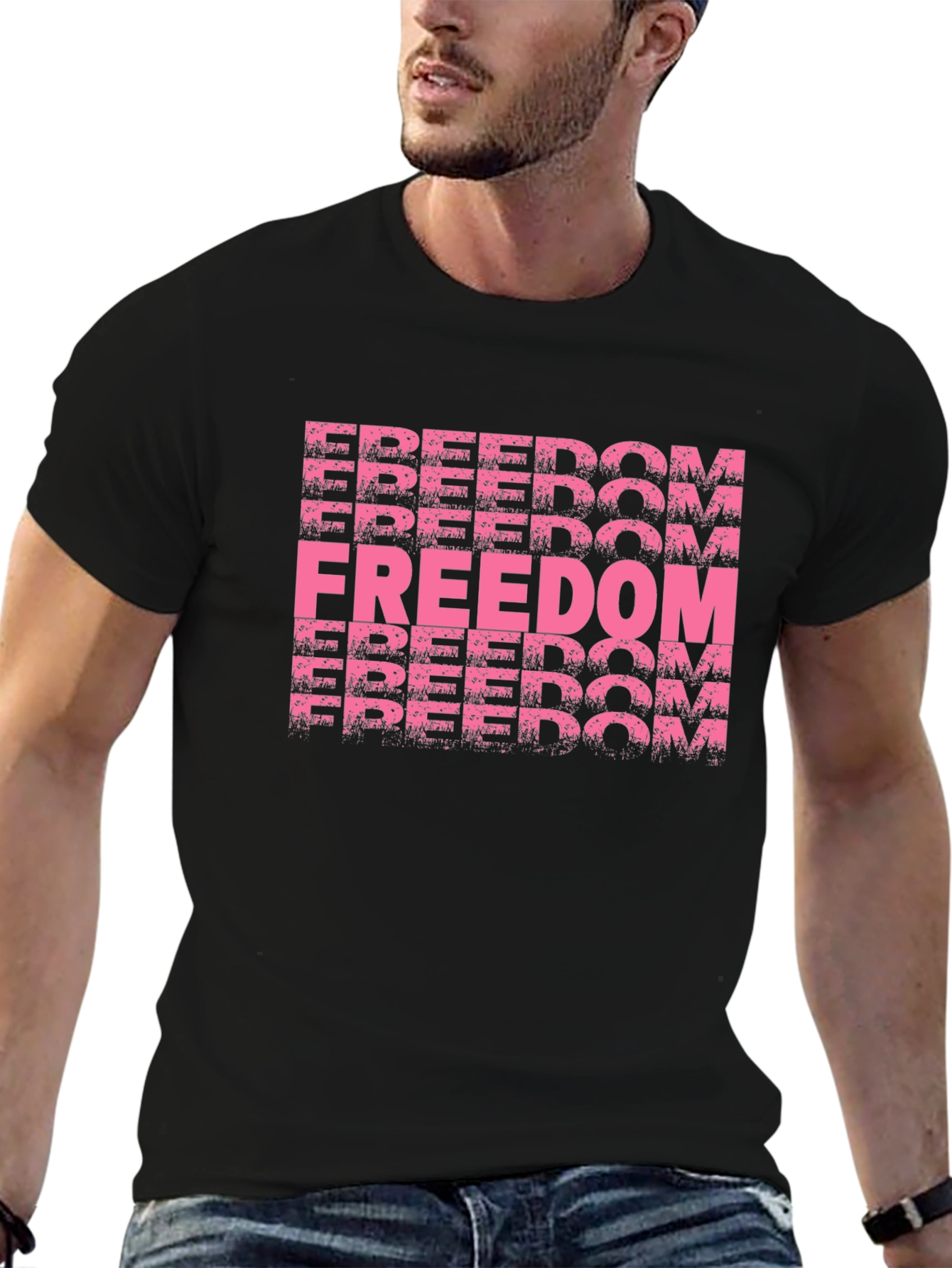 Freedom Graphic Black T-Shirt